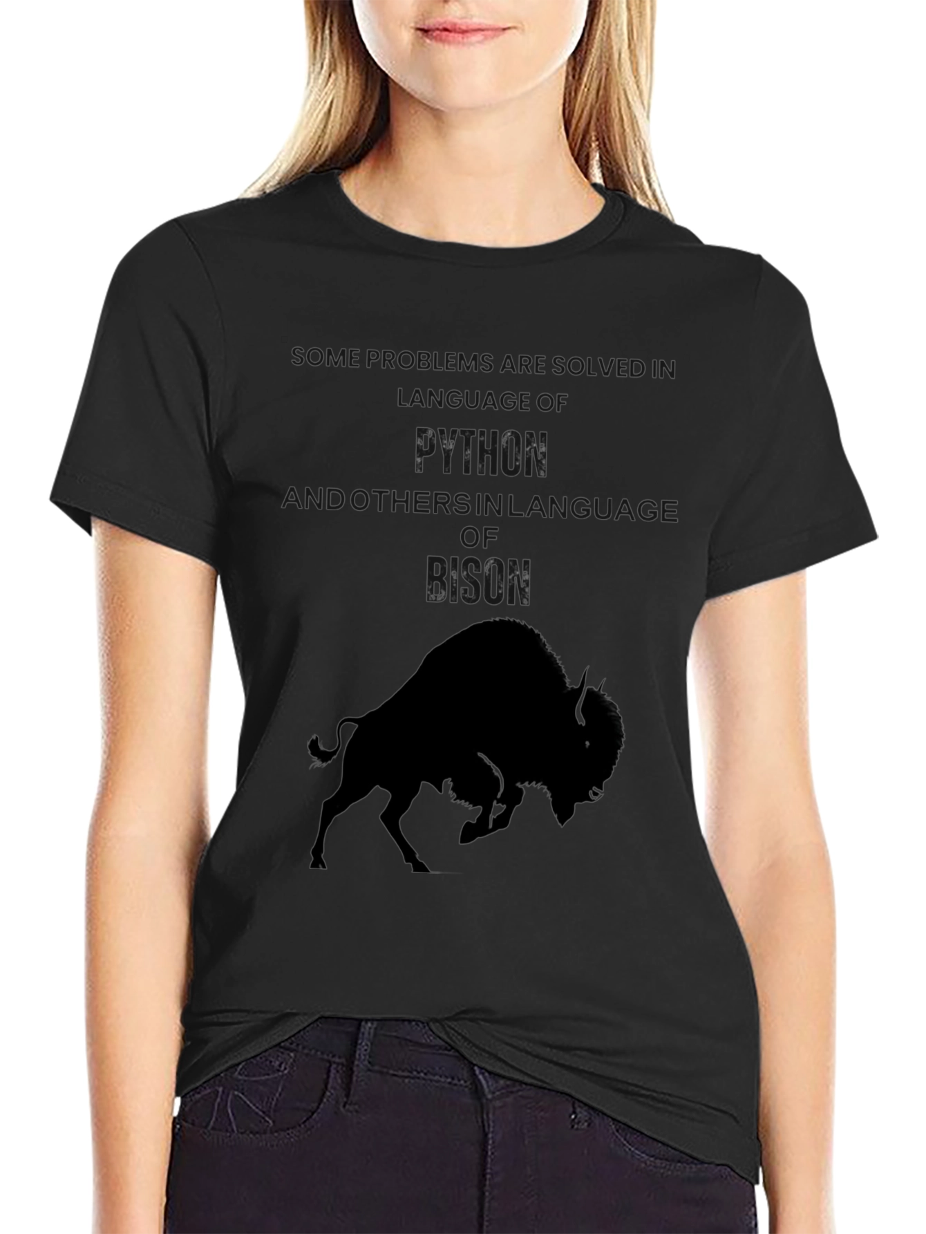 Python & Bison Graphic Tee - Black