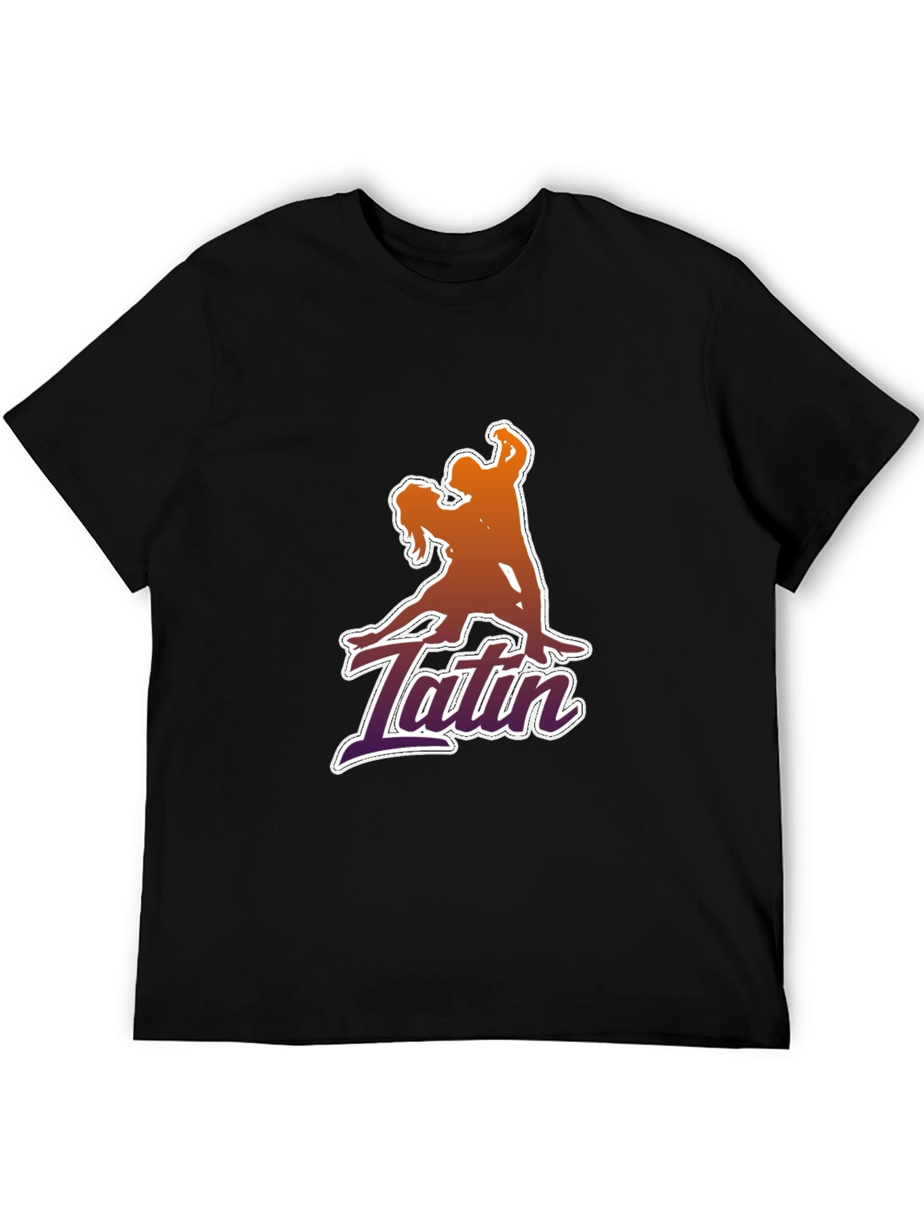 Latin Dance Graphic Tee - Stylish Black T-Shirt