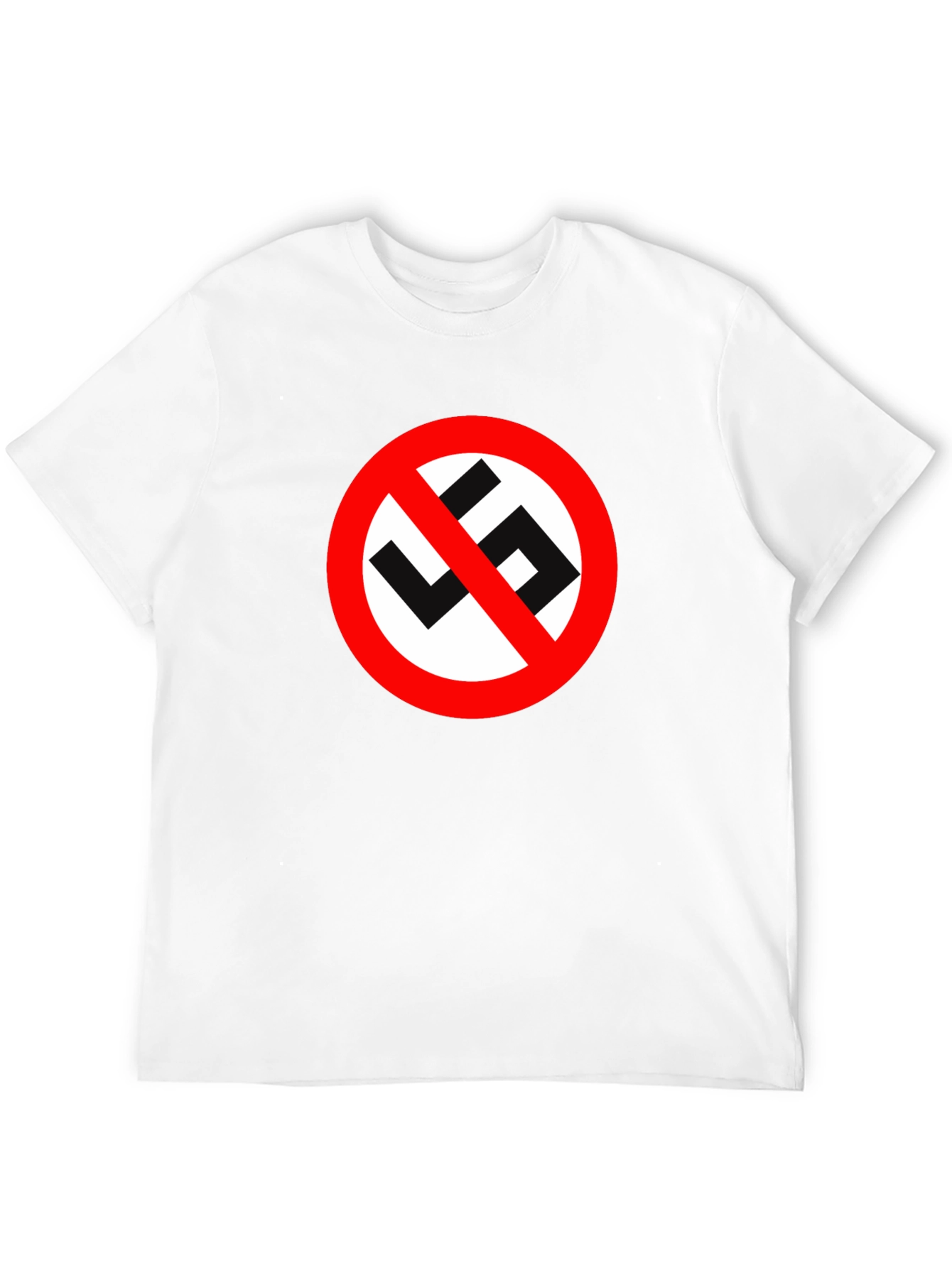No Swastika Symbol Black T-Shirt