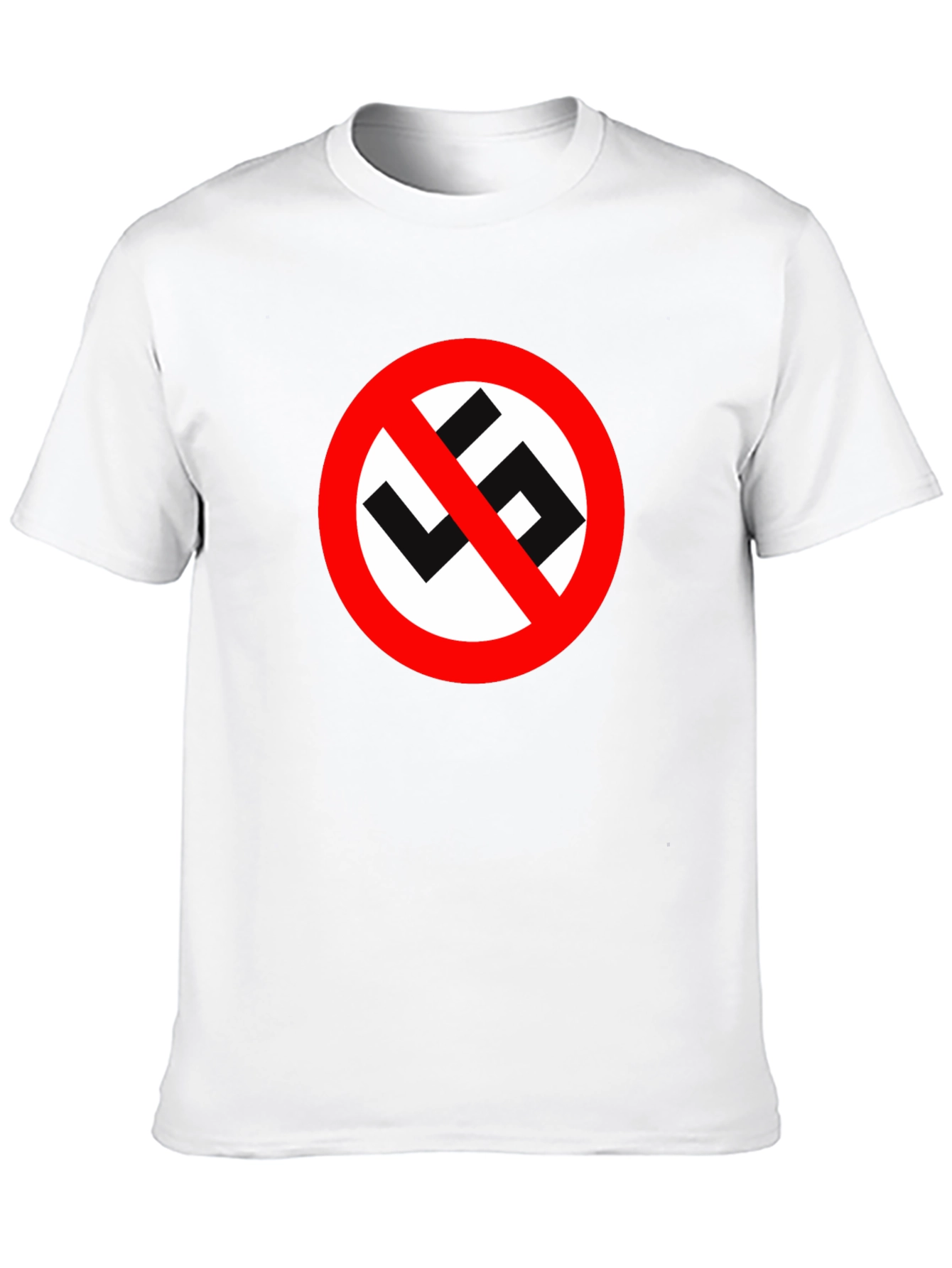 No Swastika Symbol Black T-Shirt