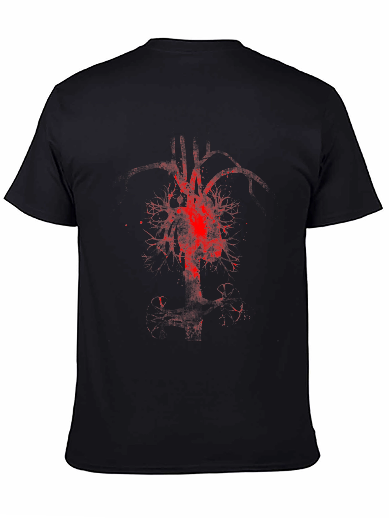 Anatomical Heart Tree Graphic Tee - Black