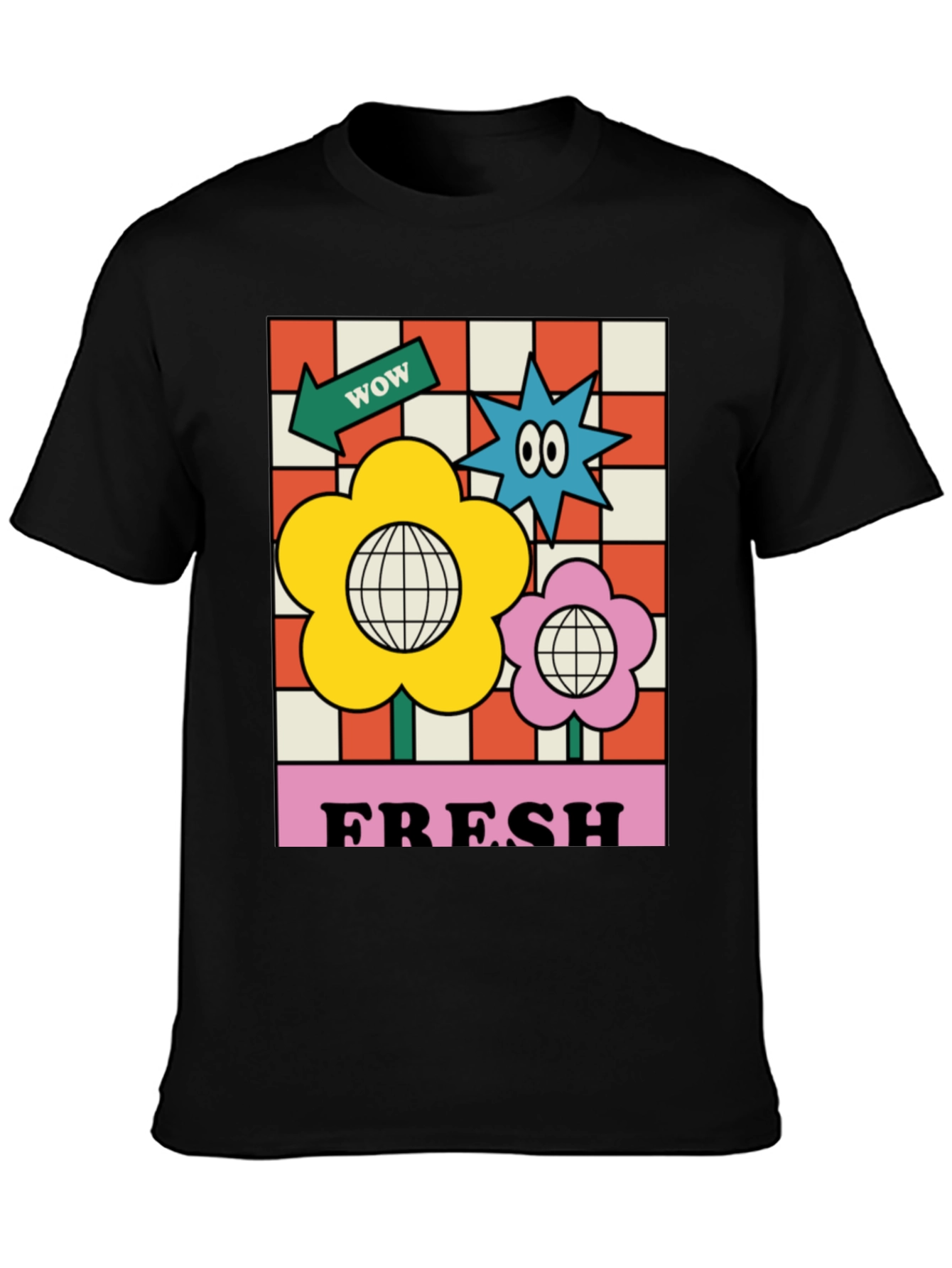 Retro Fresh Graphic Tee - Cool Floral T-Shirt