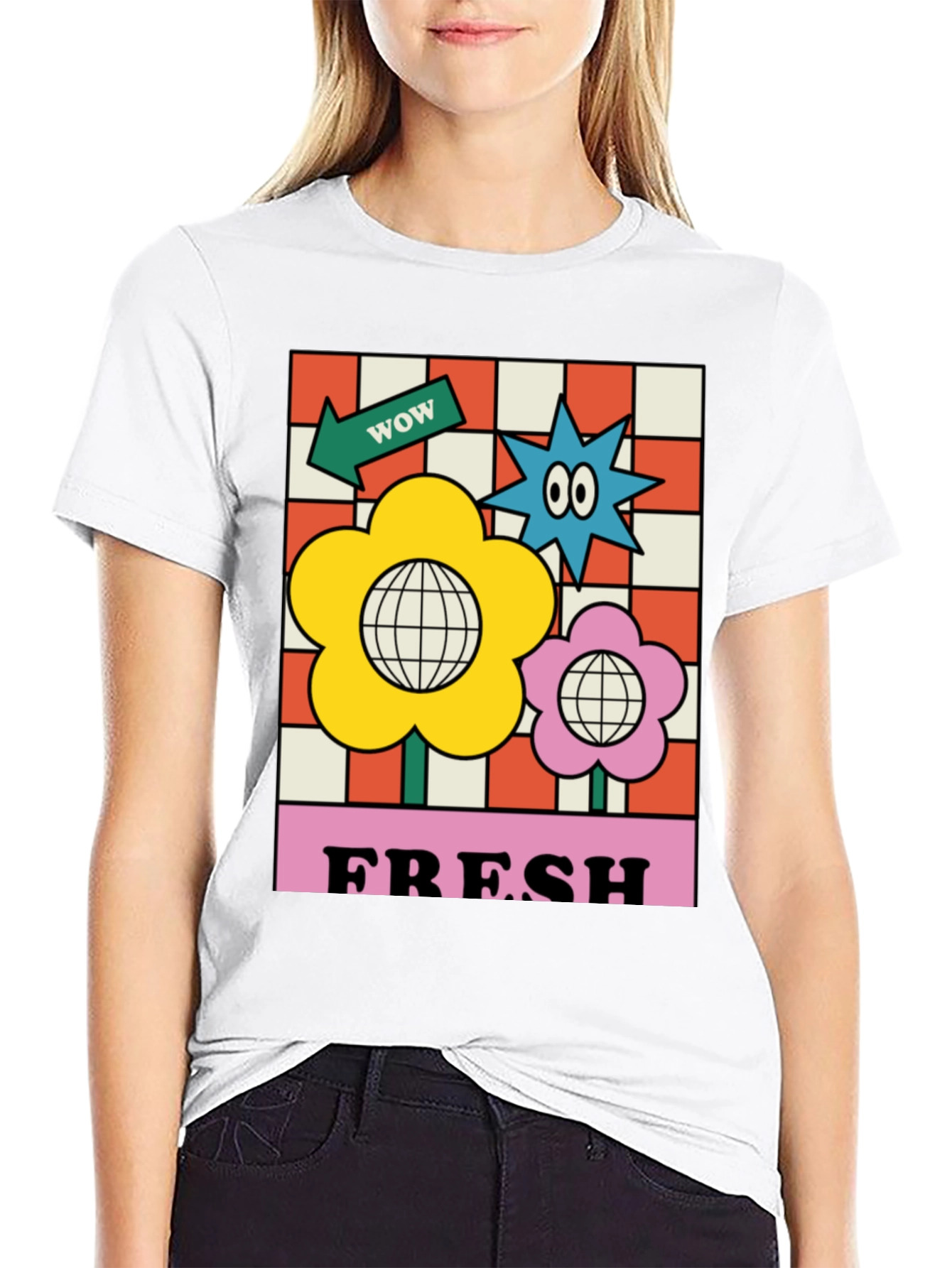 Retro Fresh Graphic Tee - Cool Floral T-Shirt
