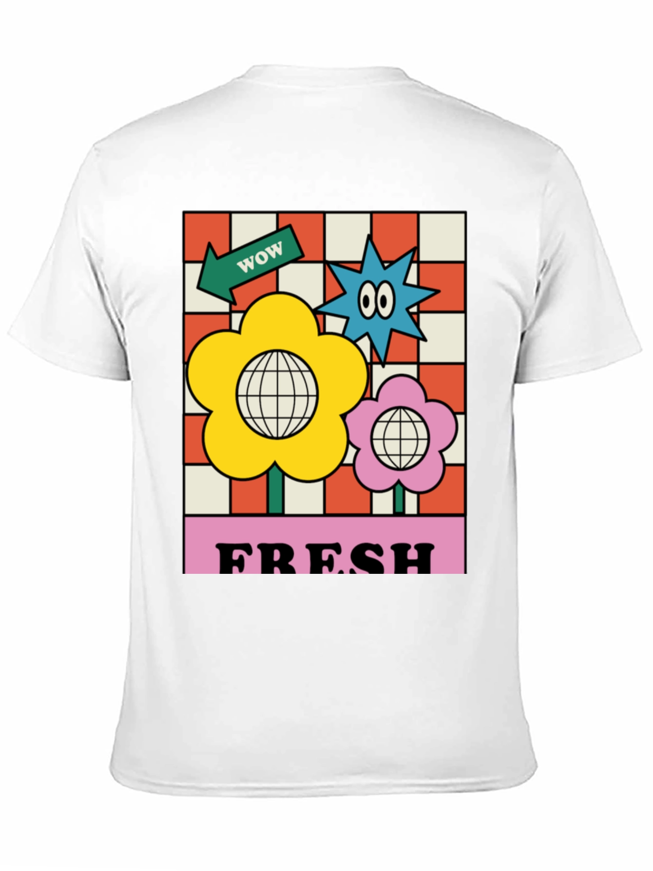 Retro Fresh Graphic Tee - Cool Floral T-Shirt