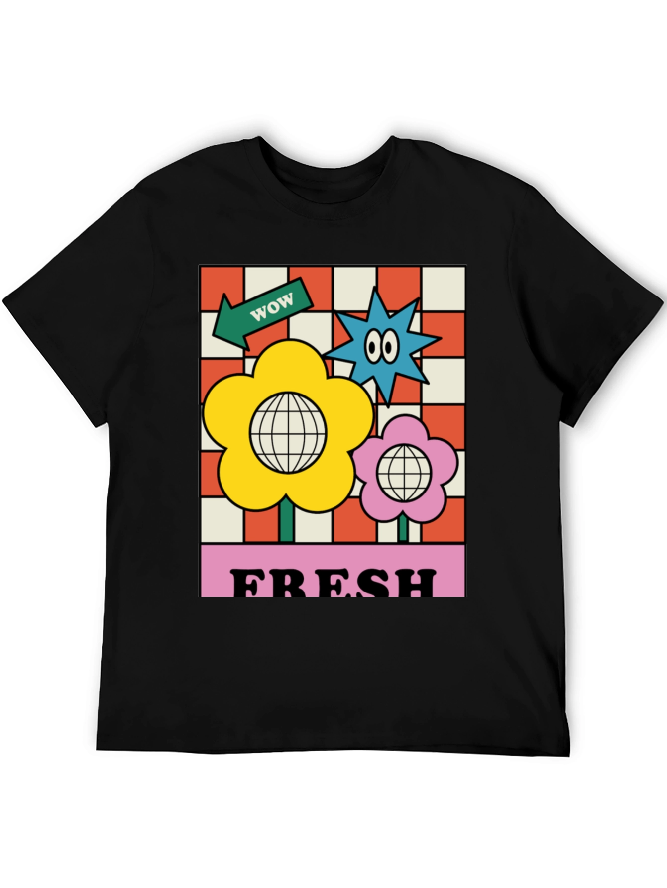 Retro Fresh Graphic Tee - Cool Floral T-Shirt