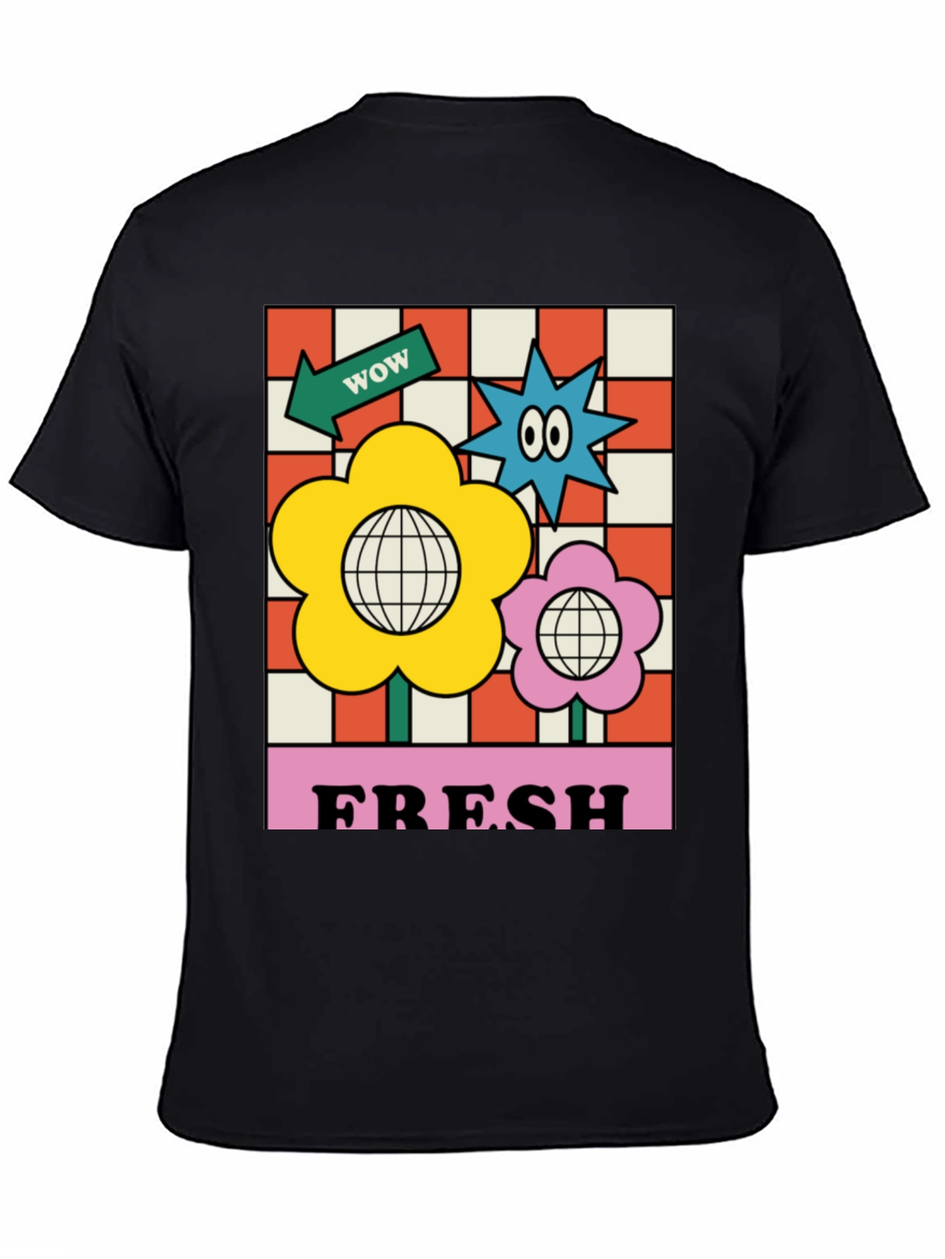 Retro Fresh Graphic Tee - Cool Floral T-Shirt
