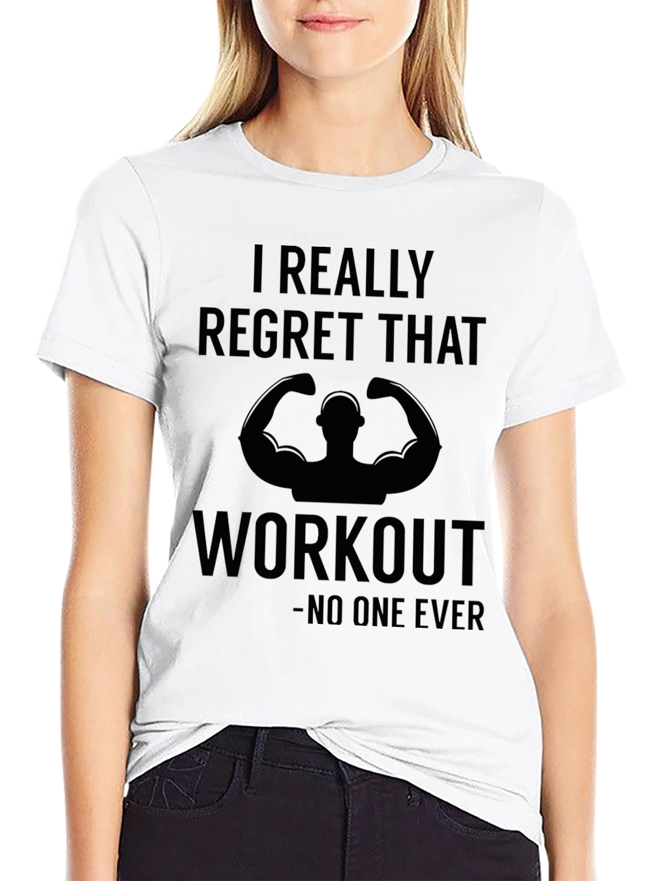 Funny Workout T-Shirt - Never Regret Gym Days