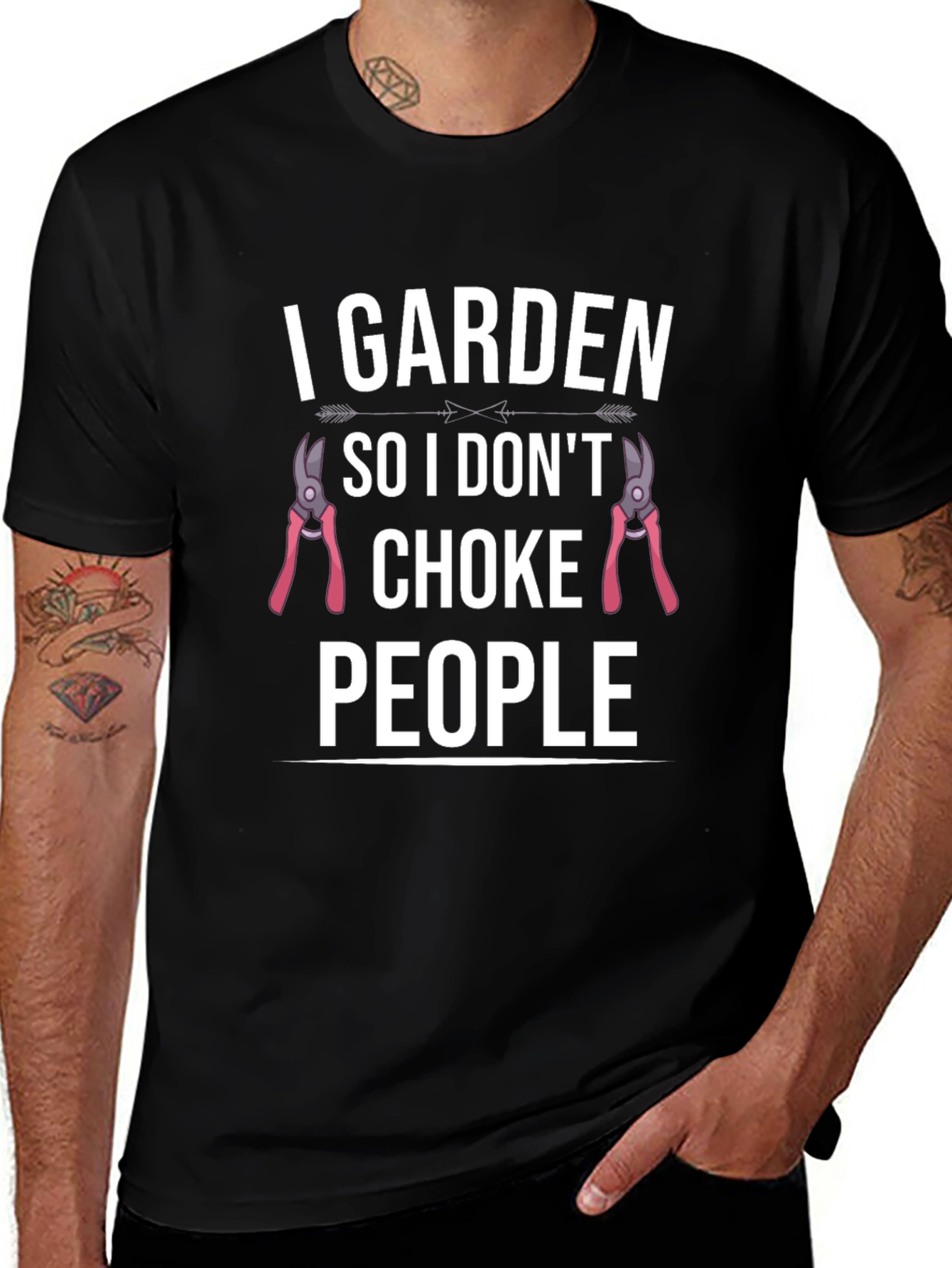 I Garden So I Dont Choke People Graphic T-Shirt