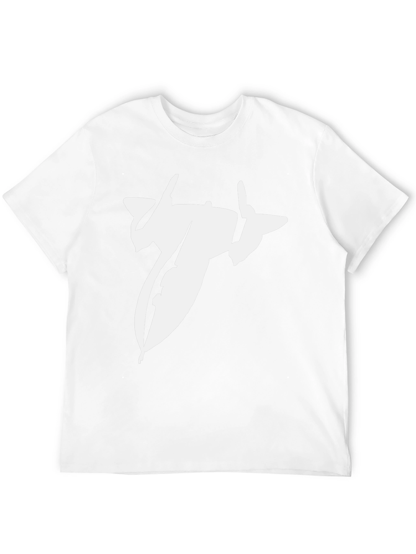 Black T-Shirt with Spacecraft Graphic
