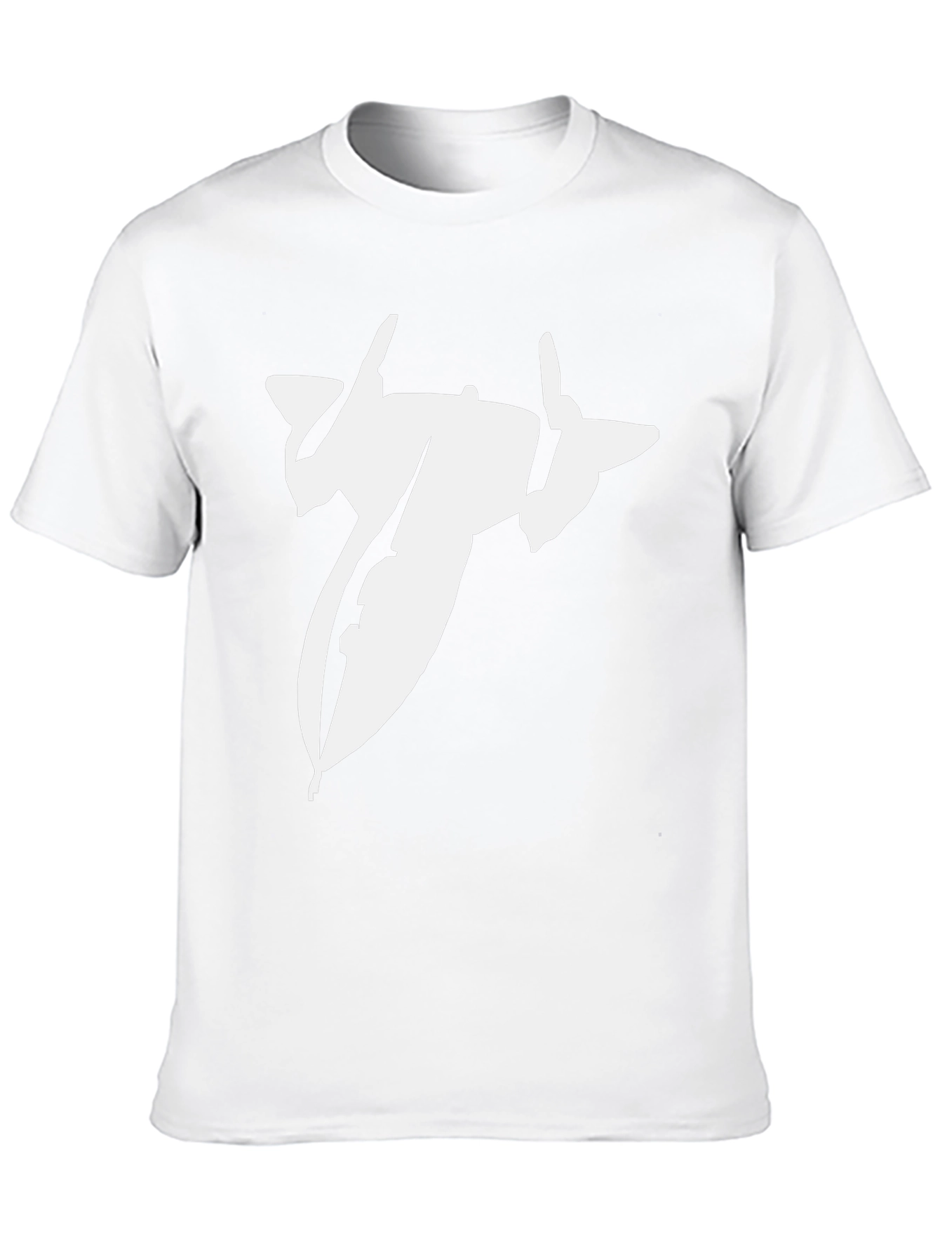 Black T-Shirt with Spacecraft Graphic