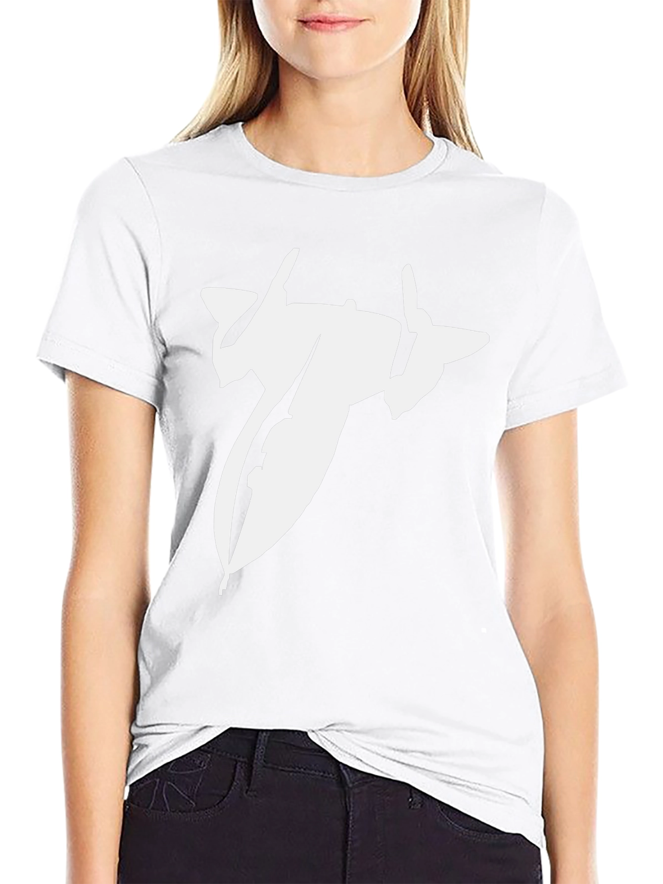 Black T-Shirt with Spacecraft Graphic