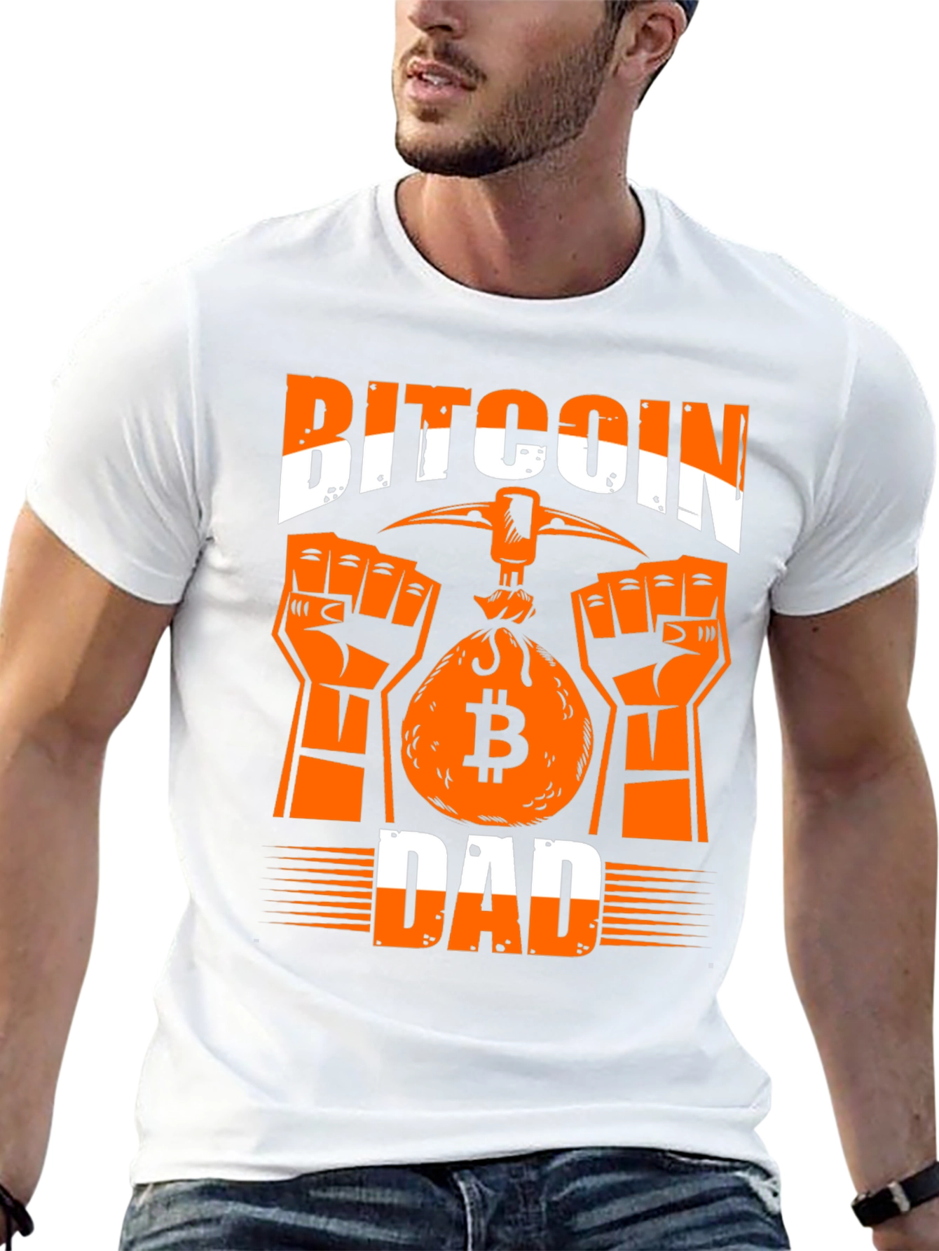 Bitcoin Dad Graphic Tee - Crypto Miner T-Shirt
