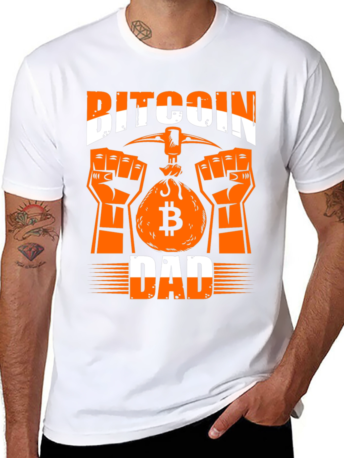 Bitcoin Dad Graphic Tee - Crypto Miner T-Shirt