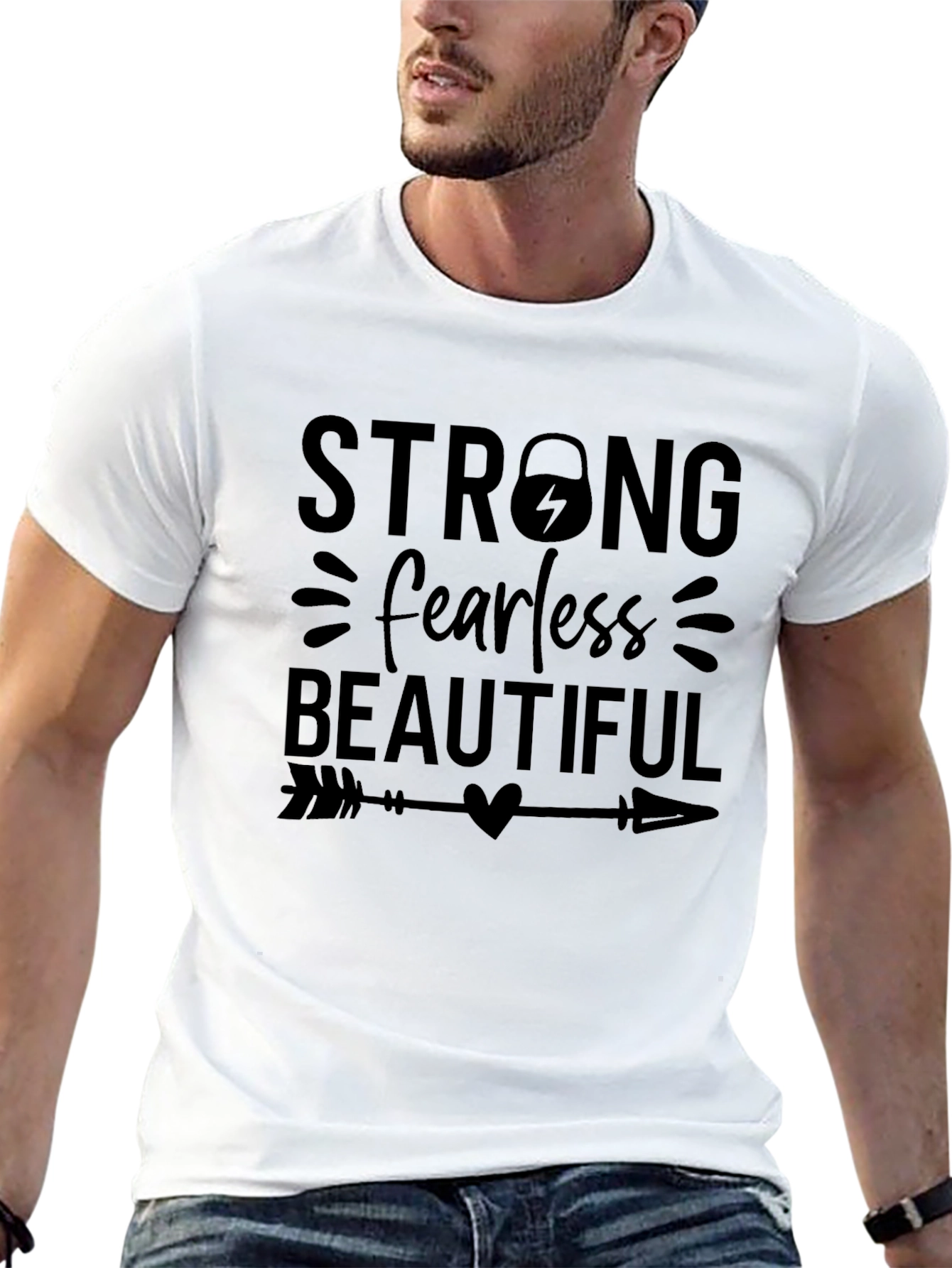Strong Fearless Beautiful T-Shirt - Black