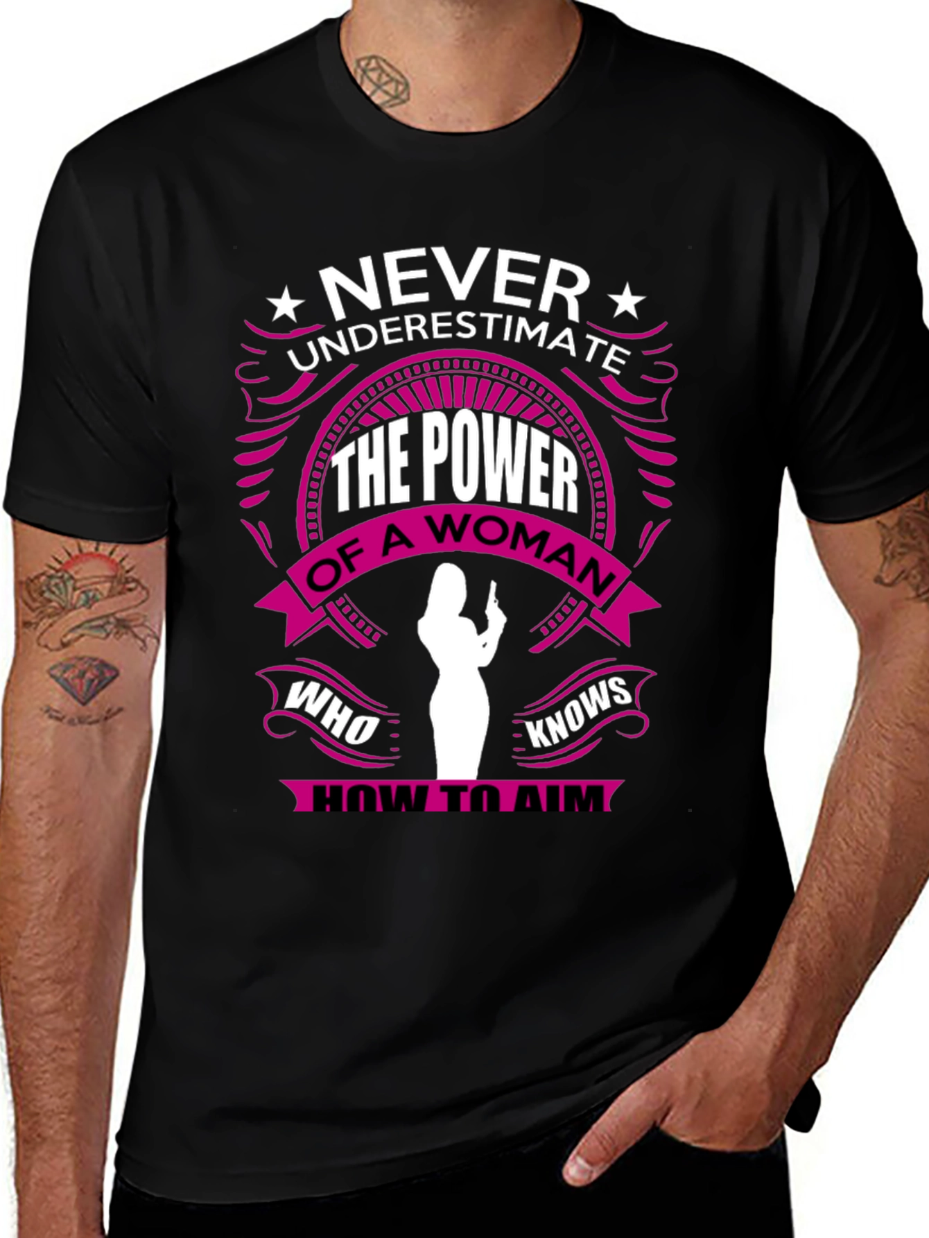 Never Underestimate Woman Power T-Shirt
