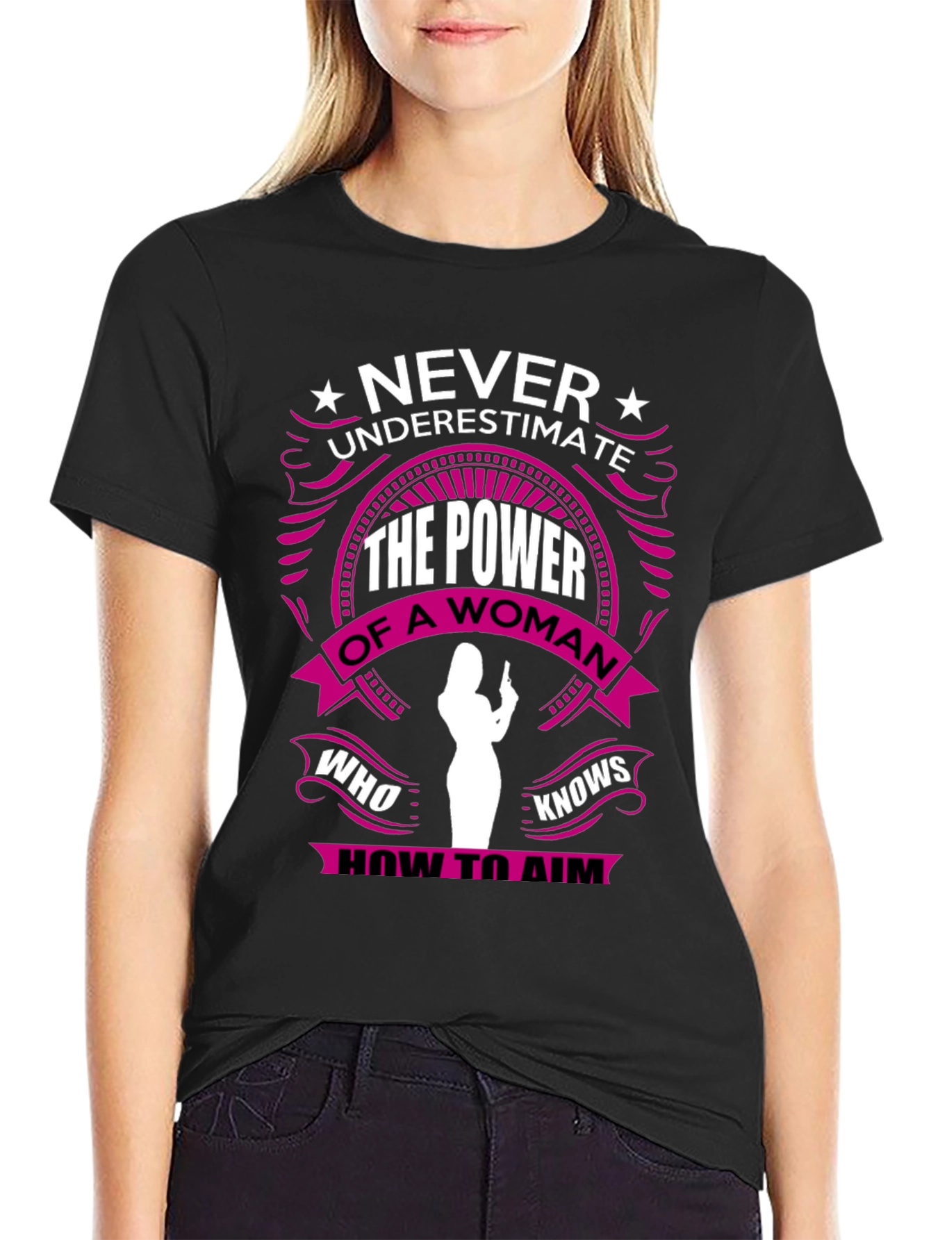 Never Underestimate Woman Power T-Shirt