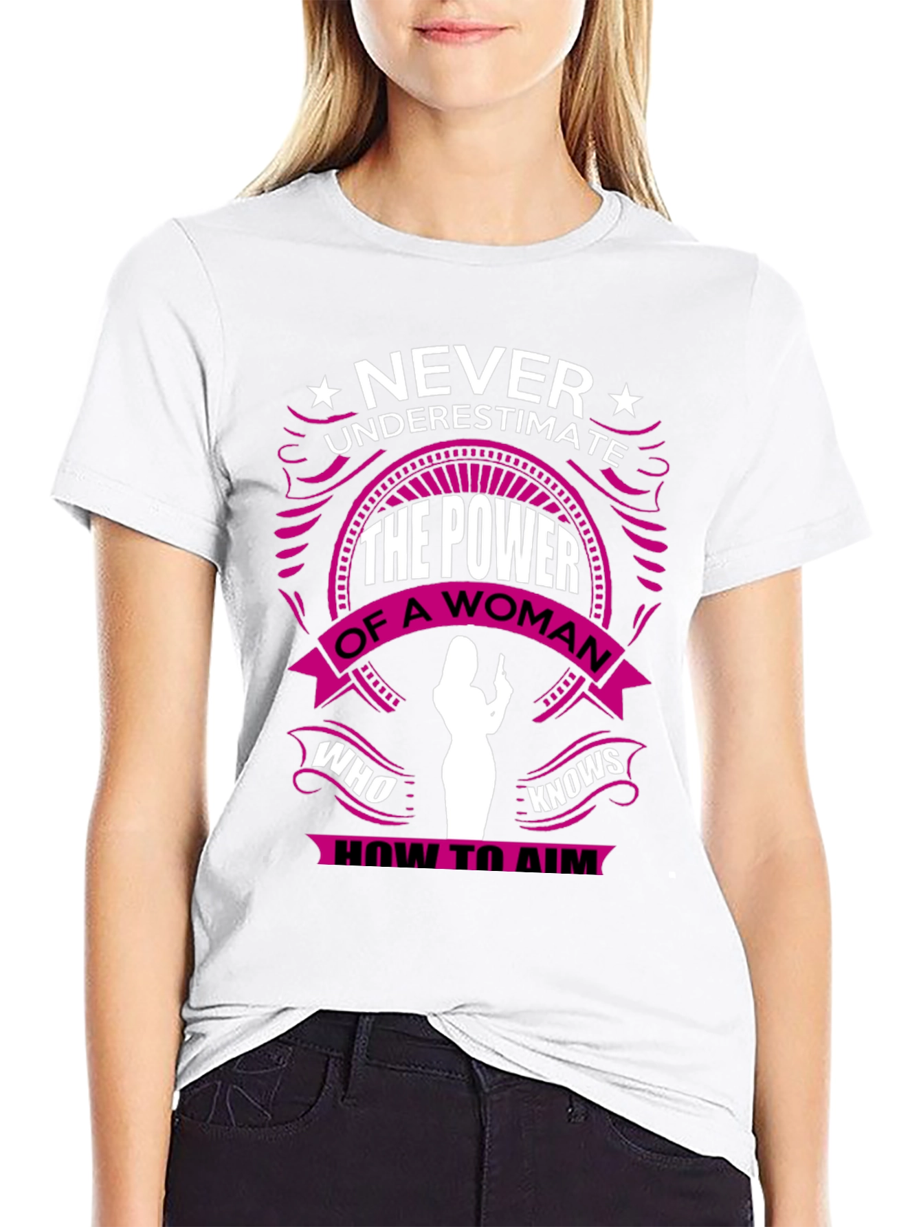 Never Underestimate Woman Power T-Shirt