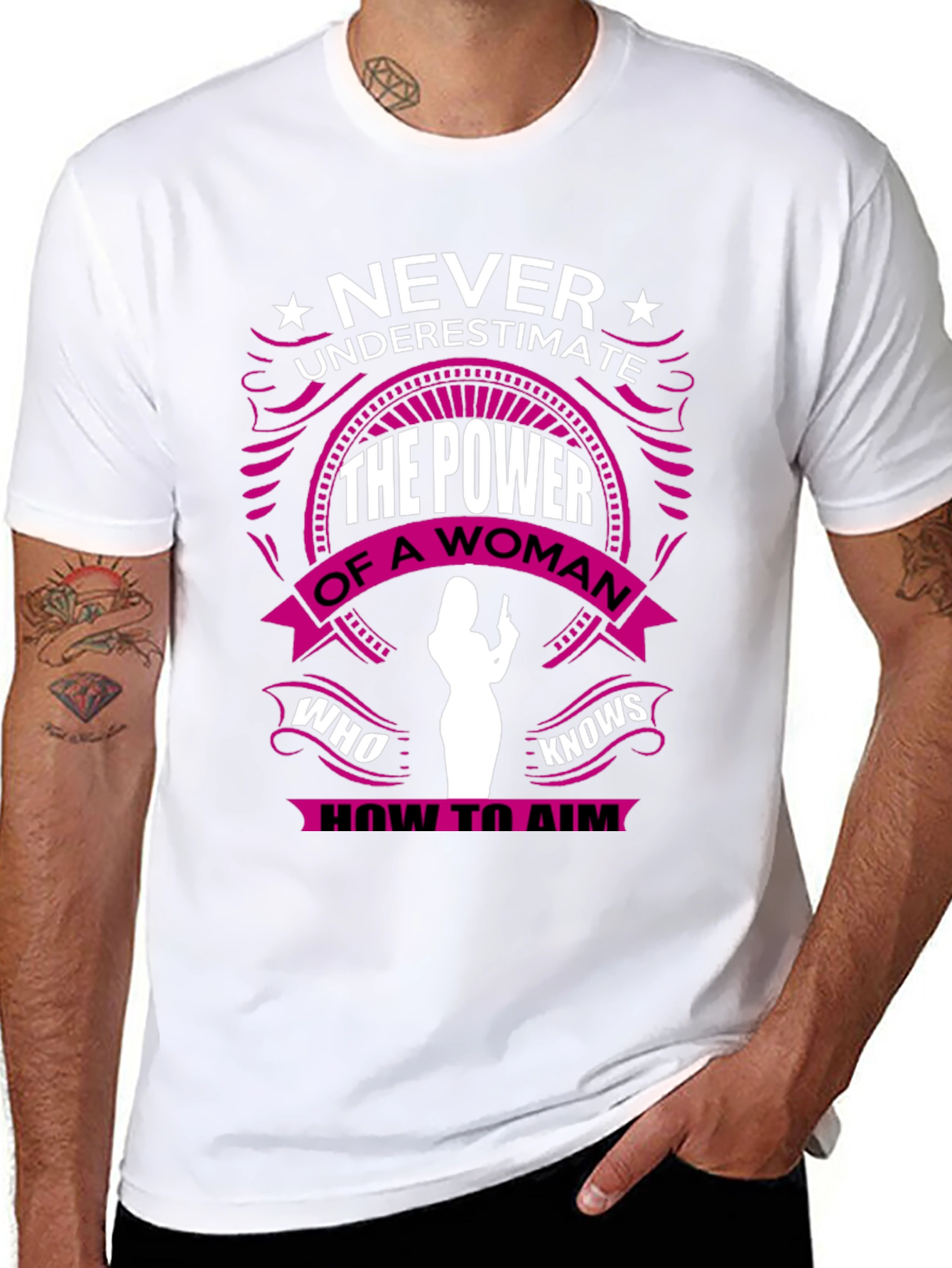 Never Underestimate Woman Power T-Shirt