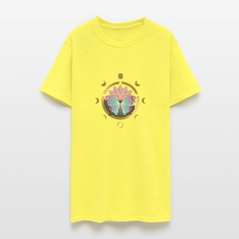 Sacred Lotus Flower, Butterfly and Moon Phases