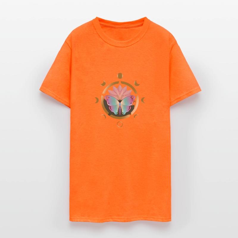 Sacred Lotus Flower, Butterfly and Moon Phases