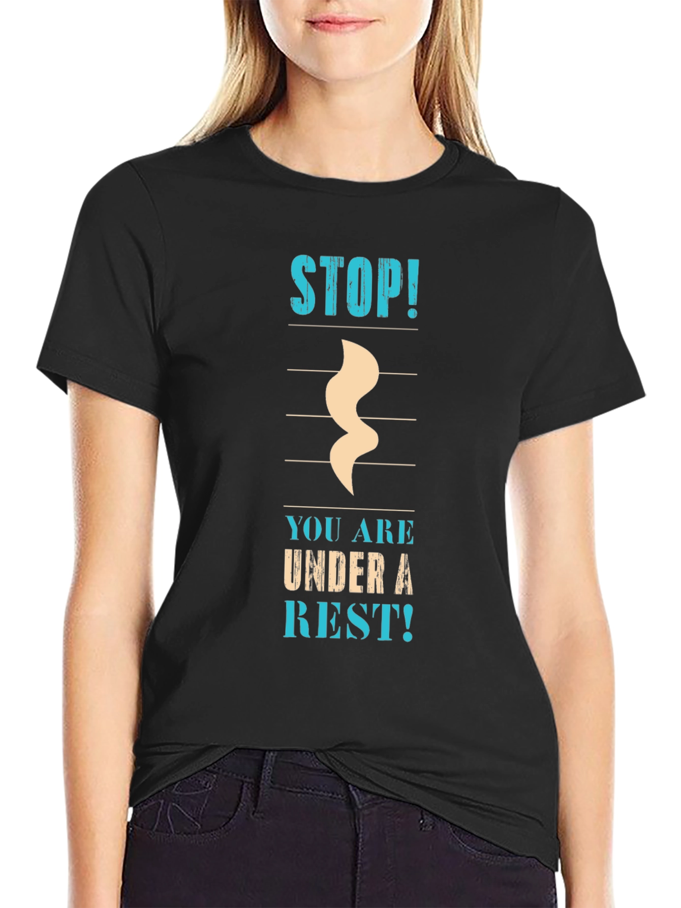 Musical Rest Black T-Shirt