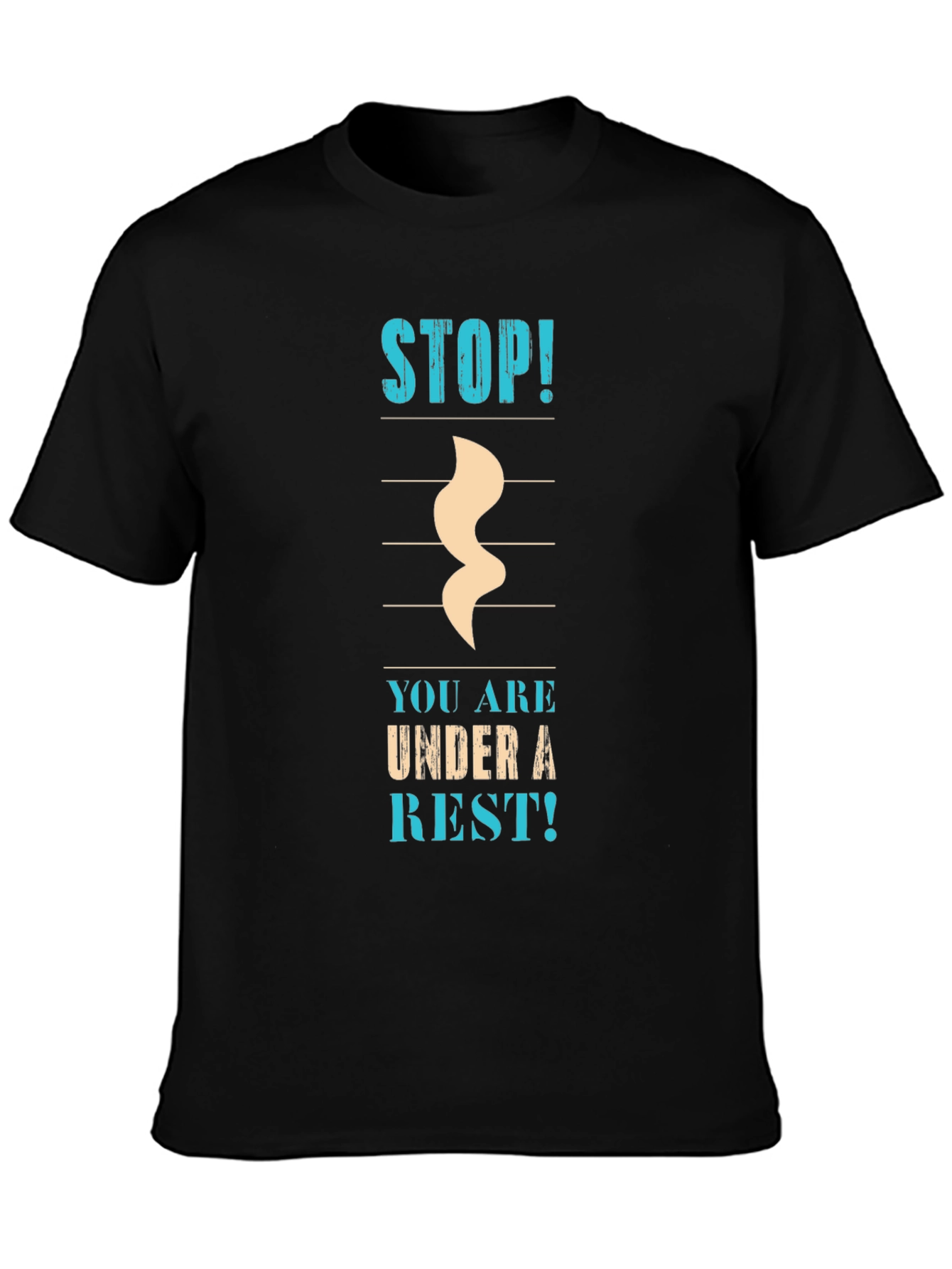 Musical Rest Black T-Shirt
