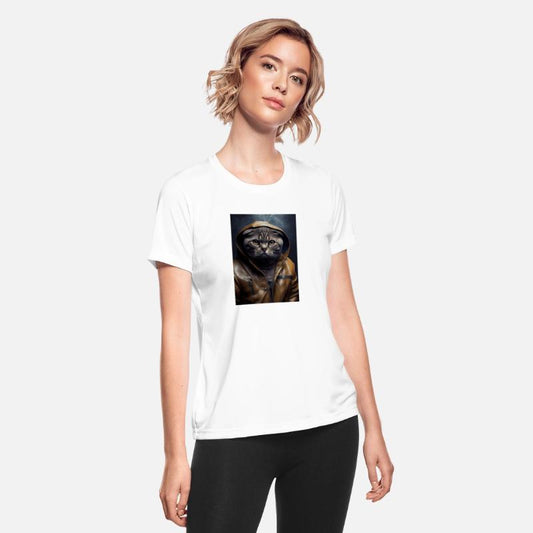 Scottish Fold Cat Breed Portrait wears a leather j