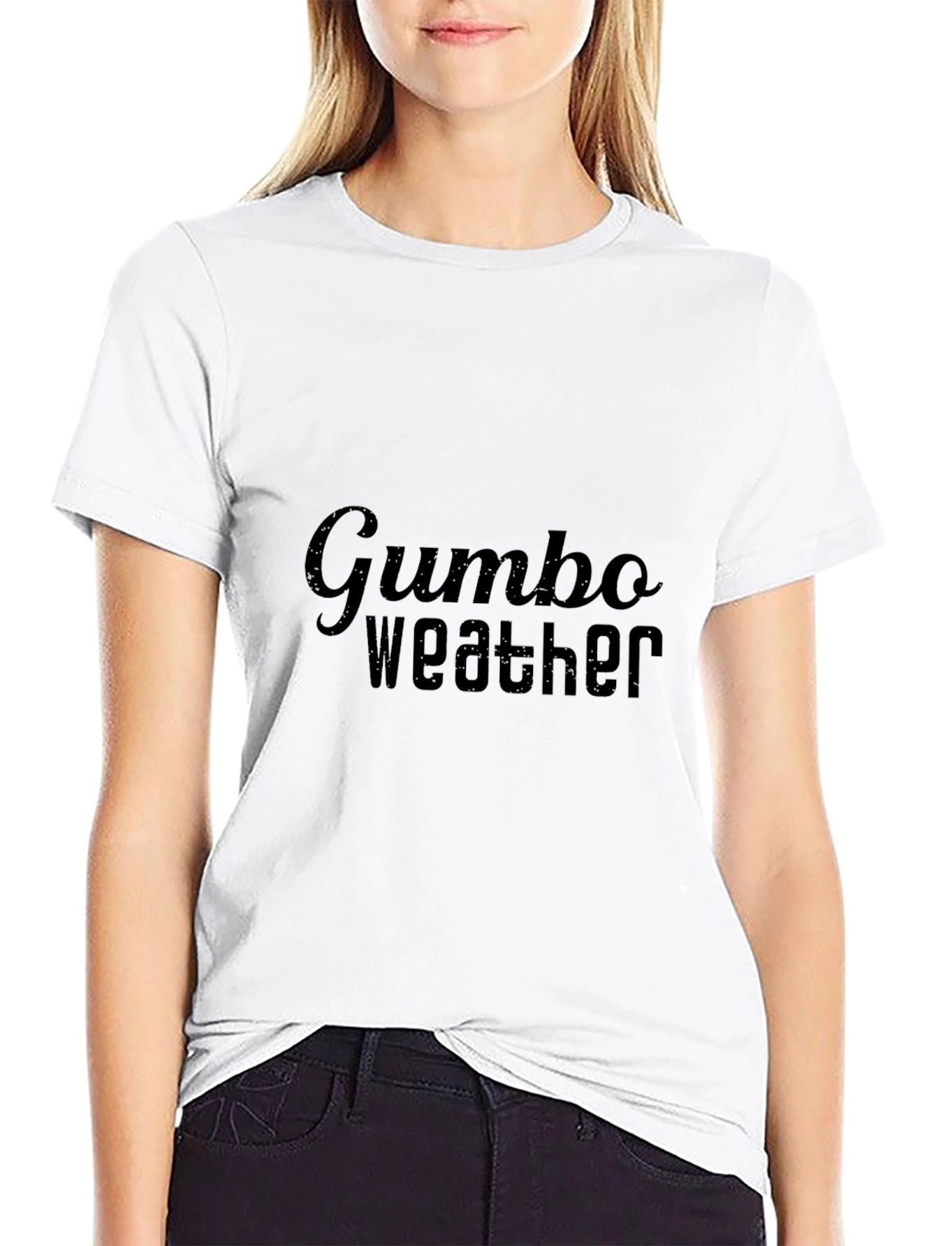 Gumbo Weather Graphic Tee - Stylish Black T-Shirt