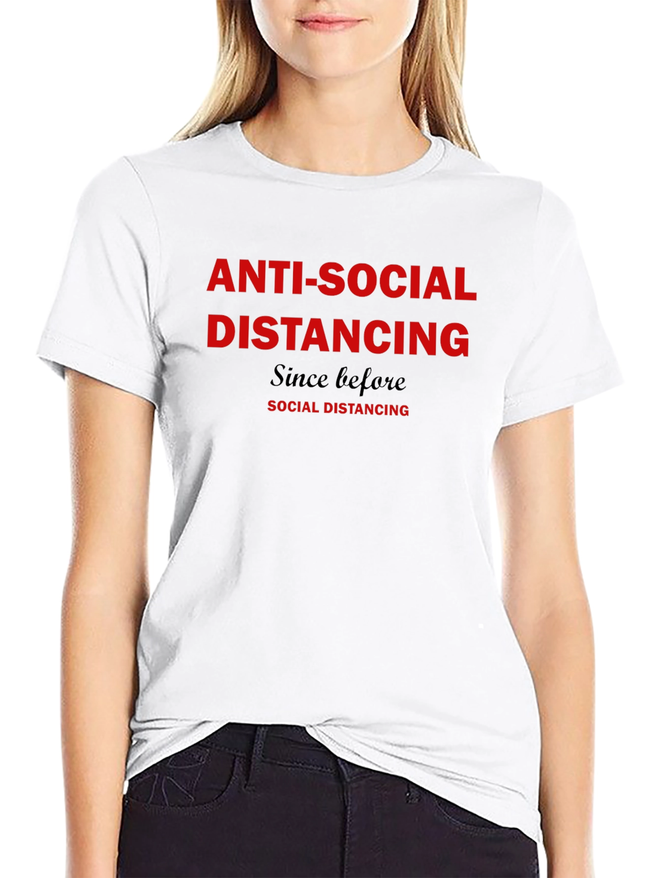 Anti-Social Distancing Black Graphic Tee