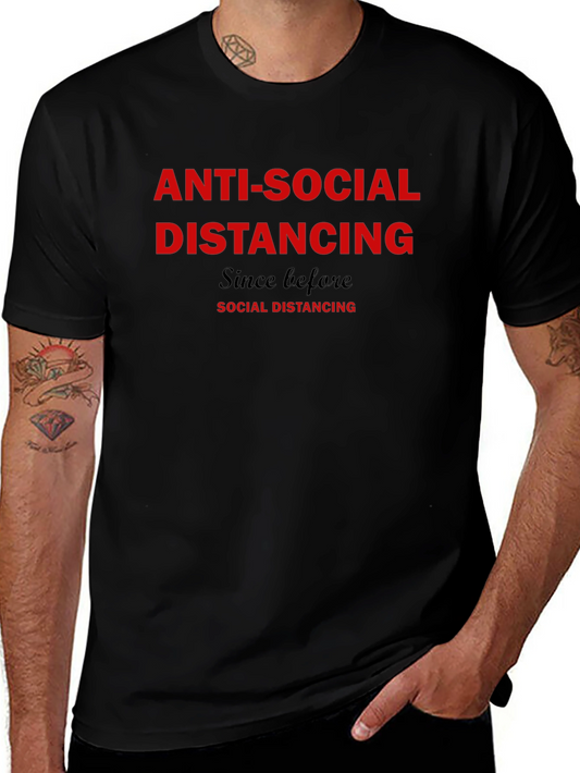 Anti-Social Distancing Black Graphic Tee
