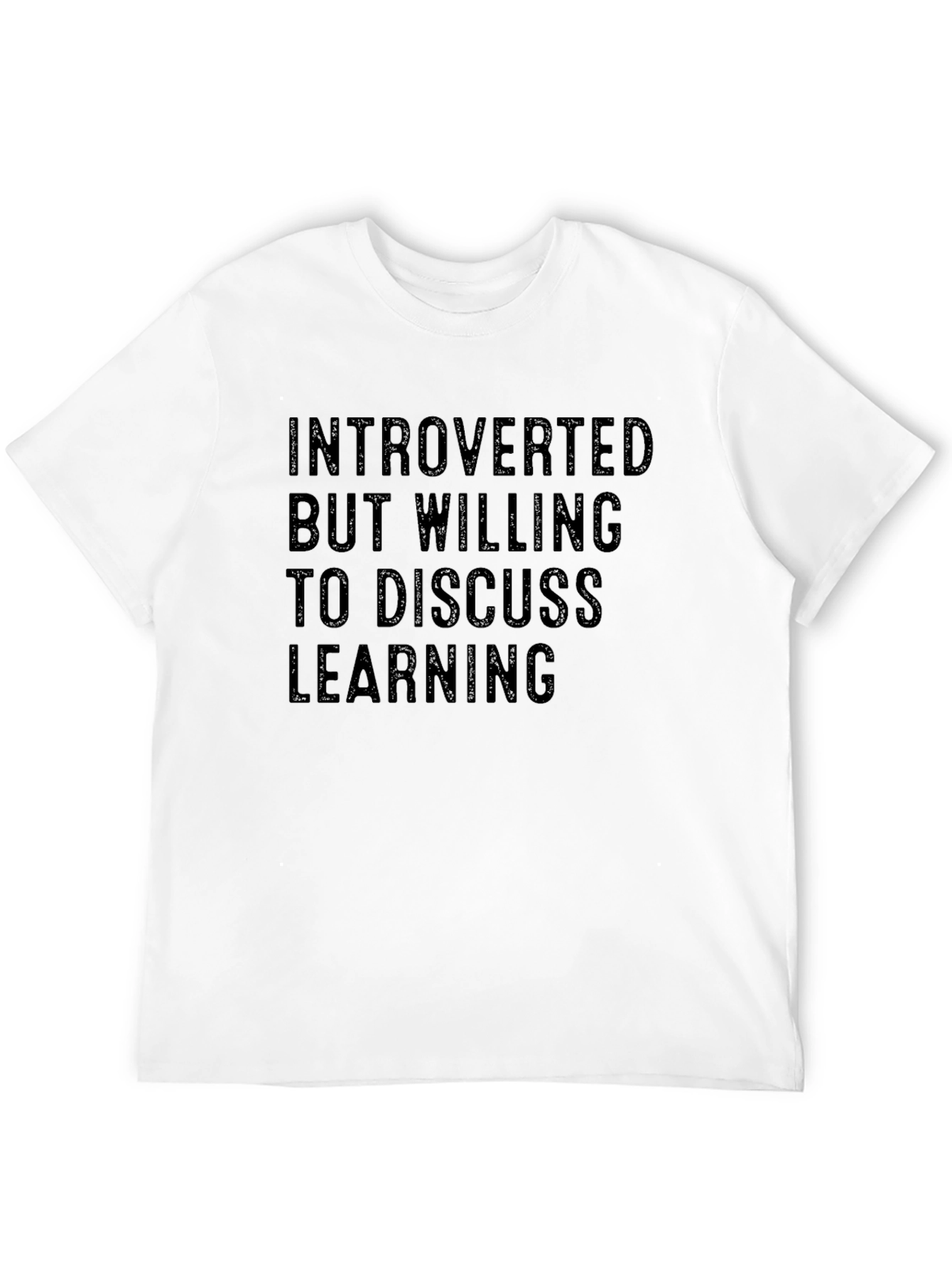 Introverted Learning Black T-Shirt