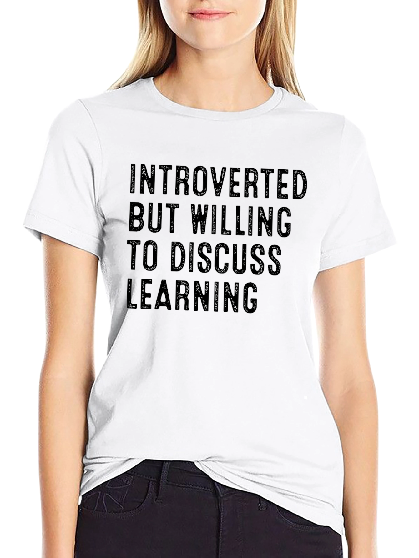 Introverted Learning Black T-Shirt