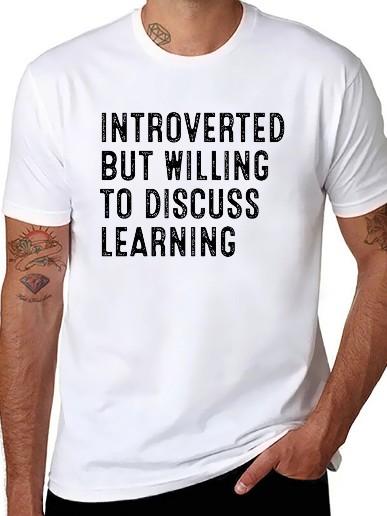 Introverted Learning Black T-Shirt