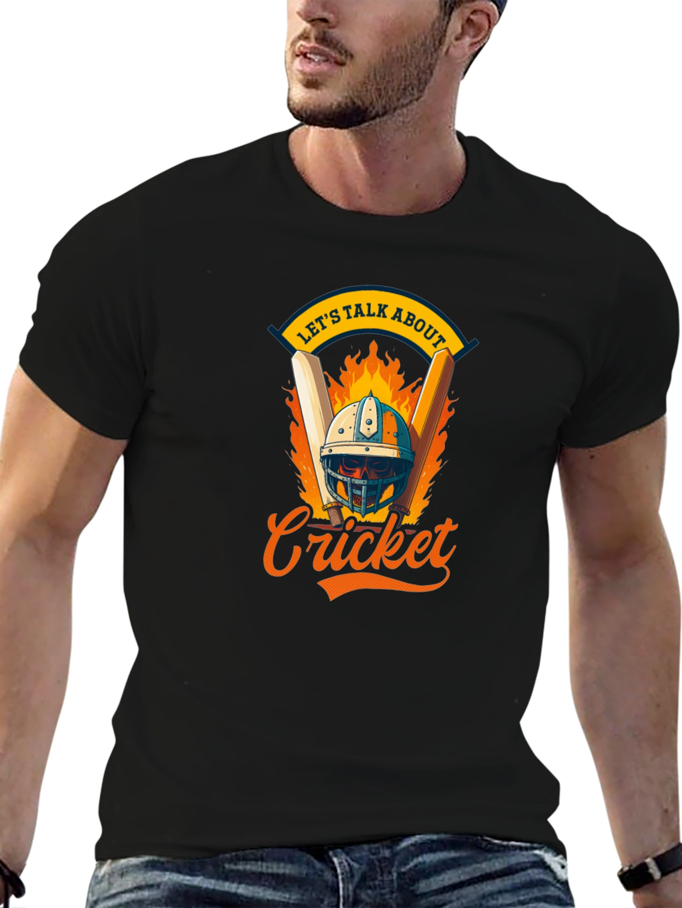 Cricket Fan T-Shirt - Lets Talk About Cricket