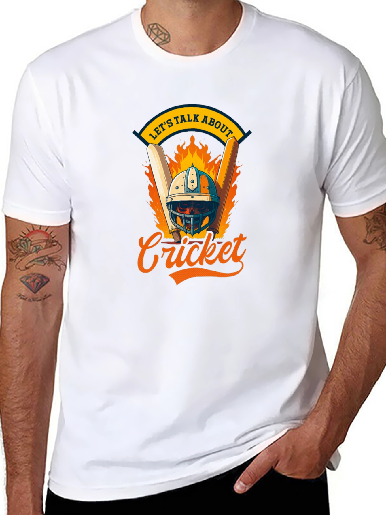 Cricket Fan T-Shirt - Lets Talk About Cricket