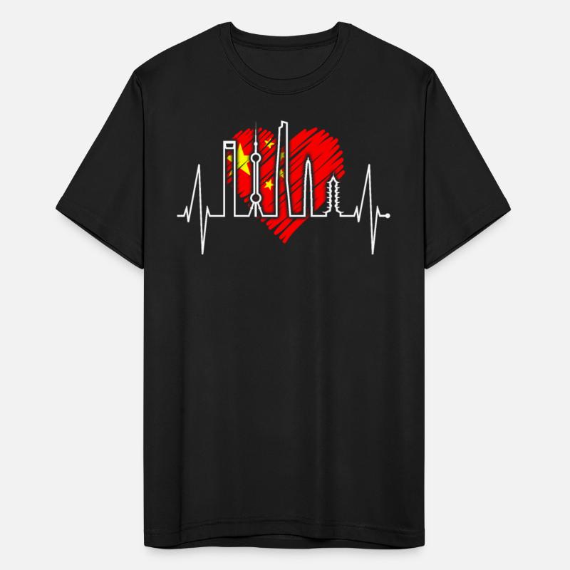 Shanghai Skyline Heartbeat Heart China I Love Asia