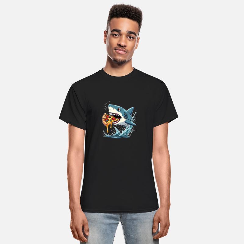 Shark Eating Pizza Funny Pizza Lover Men Women