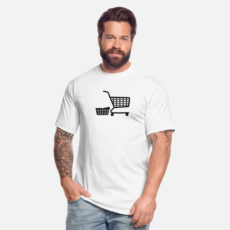 Shopping cart and basket logo for shop or supermar