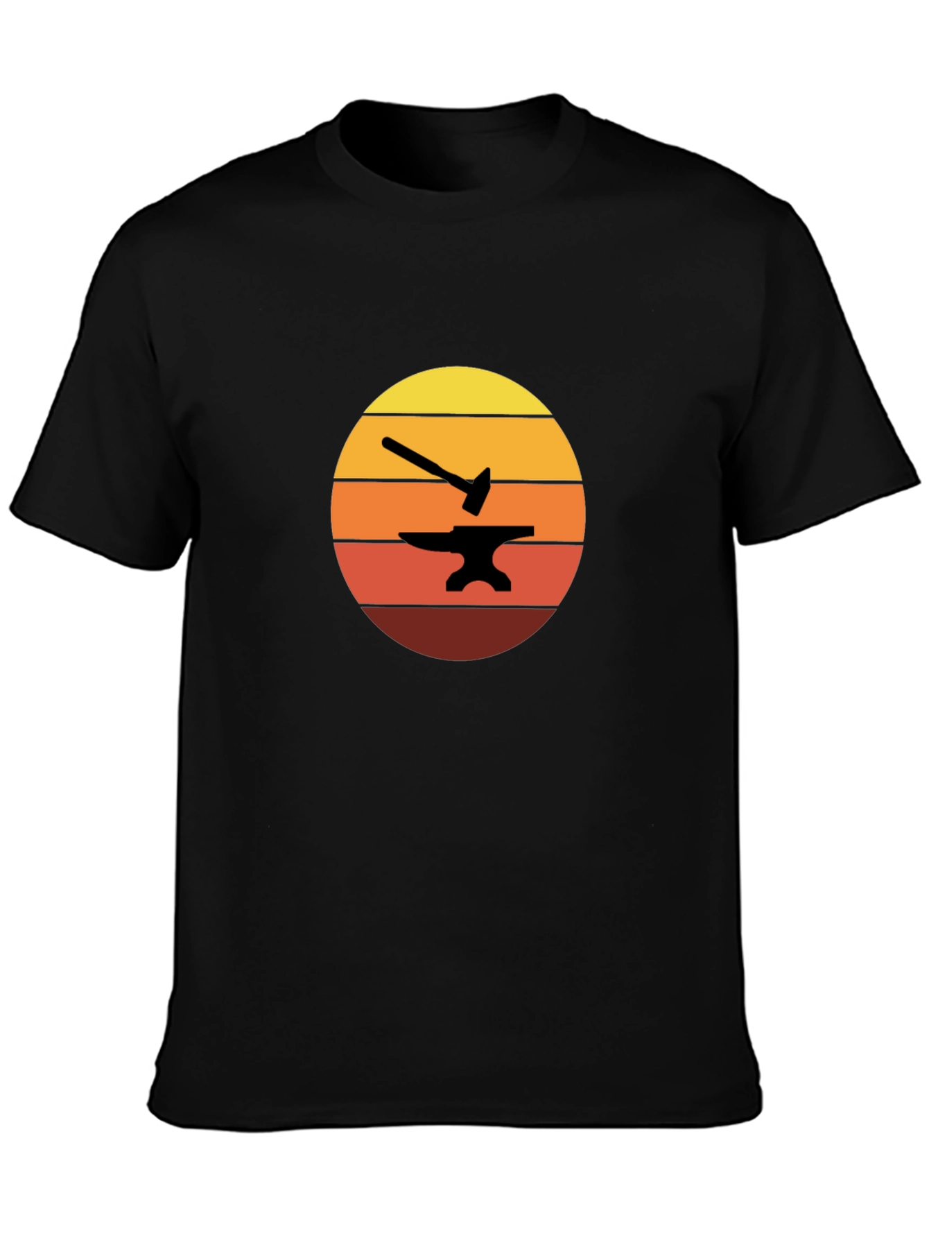 Blacksmith Hammer & Anvil Sunset Graphic Tee