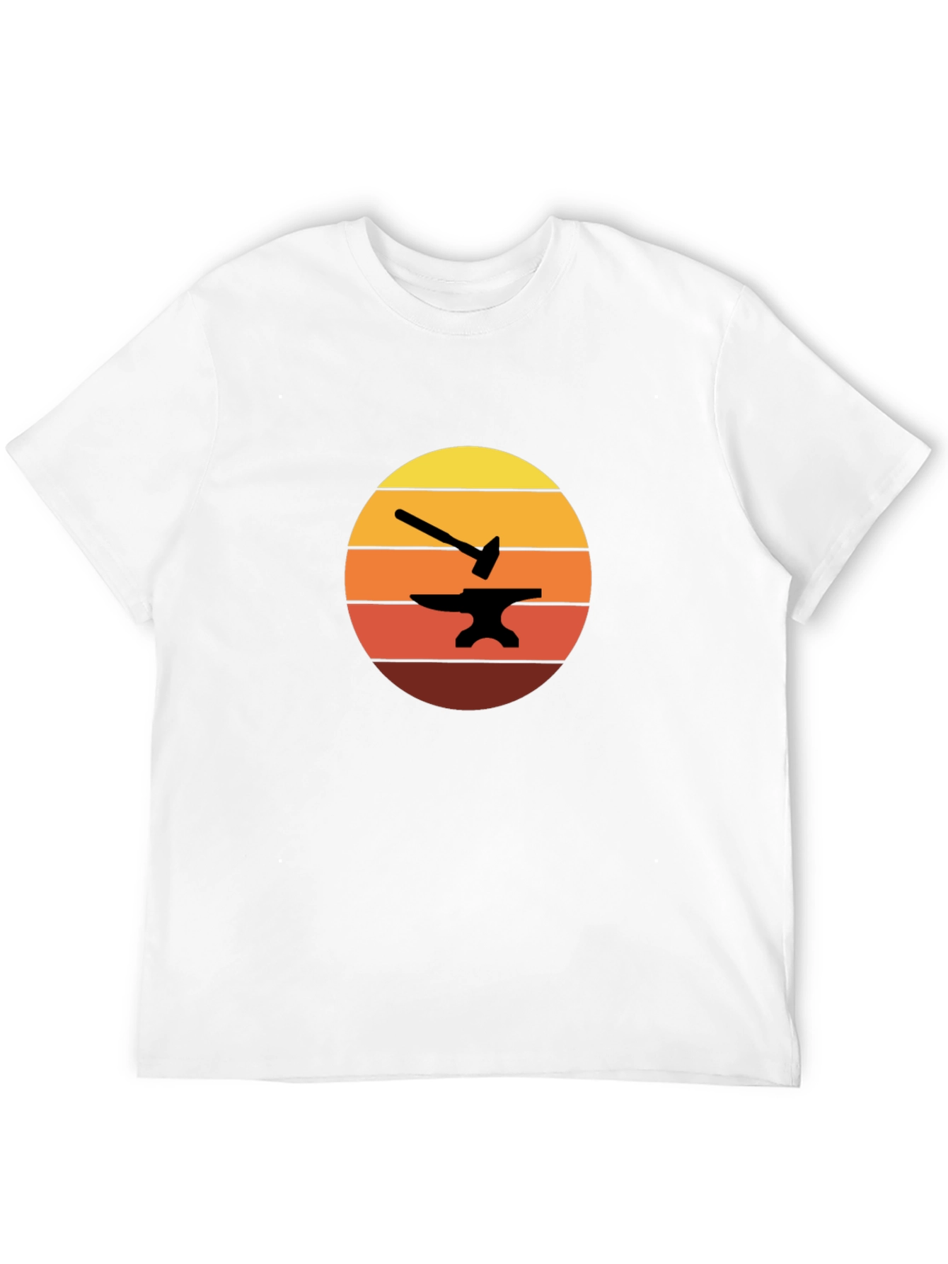 Blacksmith Hammer & Anvil Sunset Graphic Tee