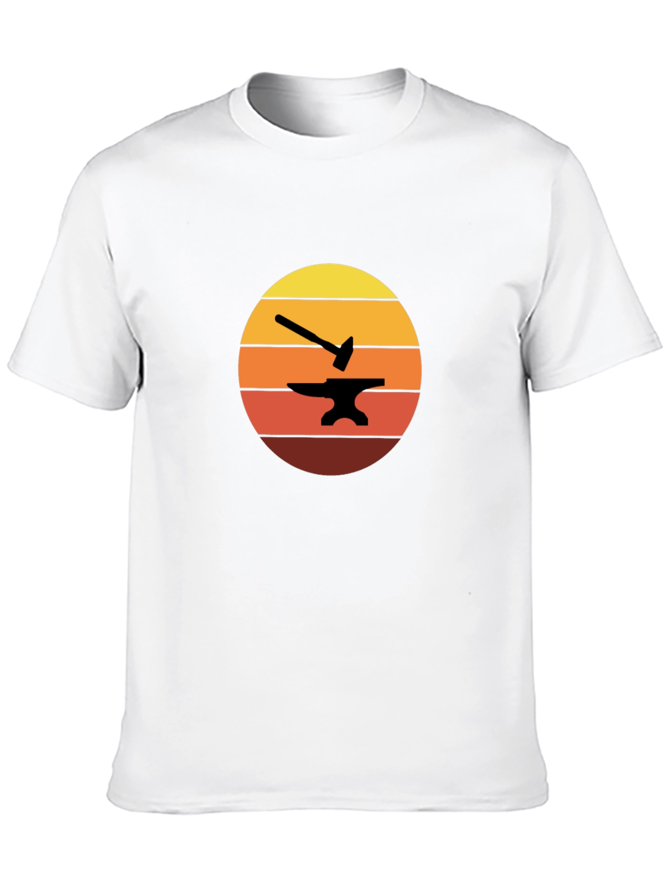 Blacksmith Hammer & Anvil Sunset Graphic Tee