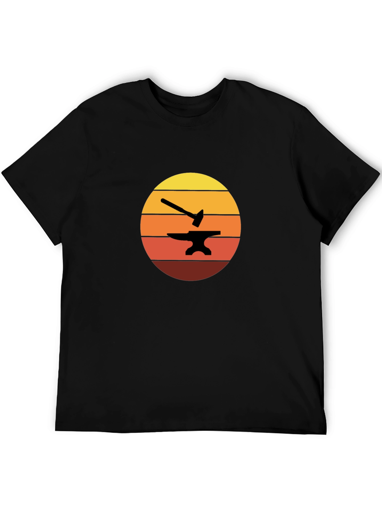 Blacksmith Hammer & Anvil Sunset Graphic Tee