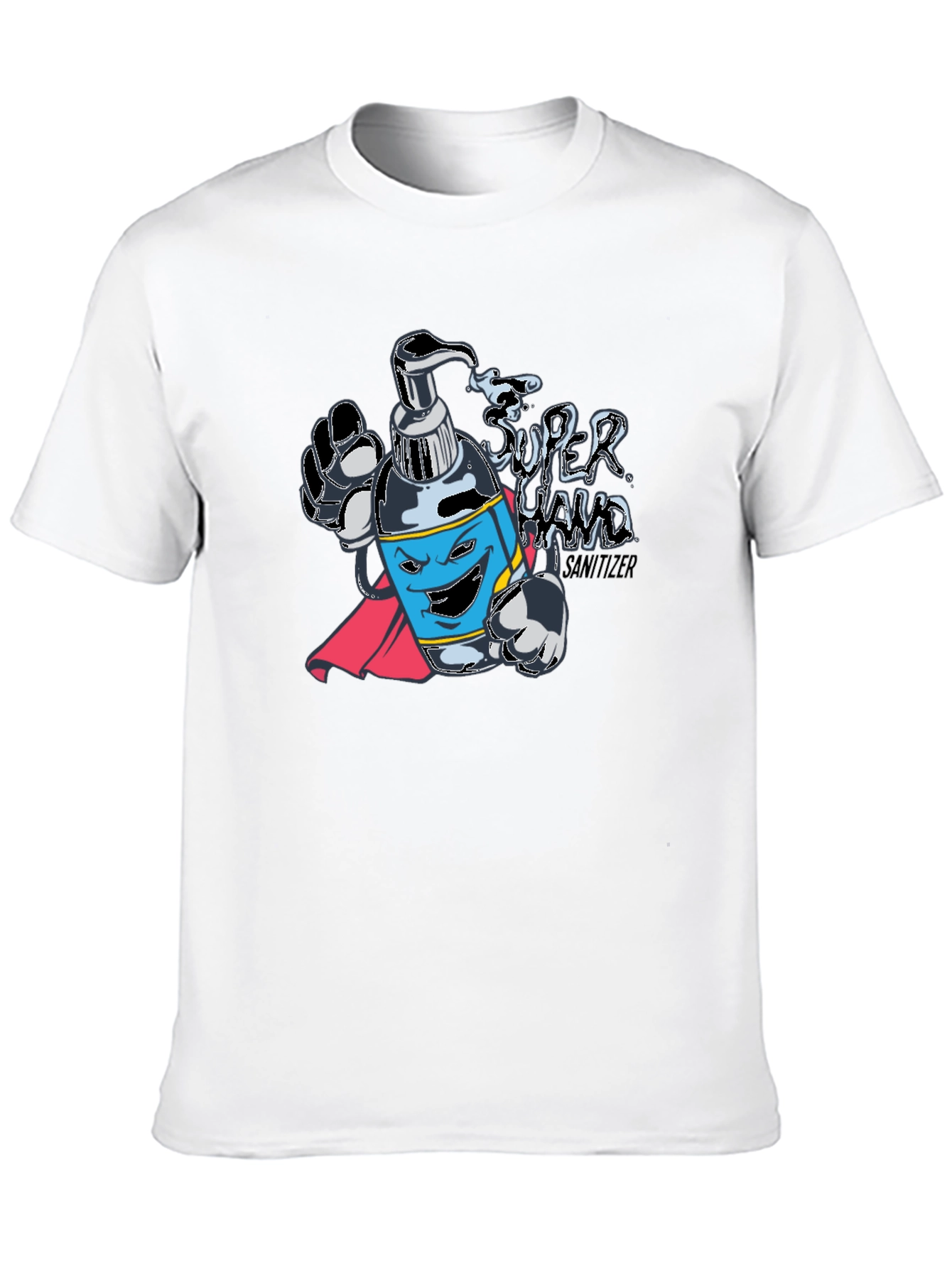 Super Hand Sanitizer T-Shirt - Black Novelty Tee