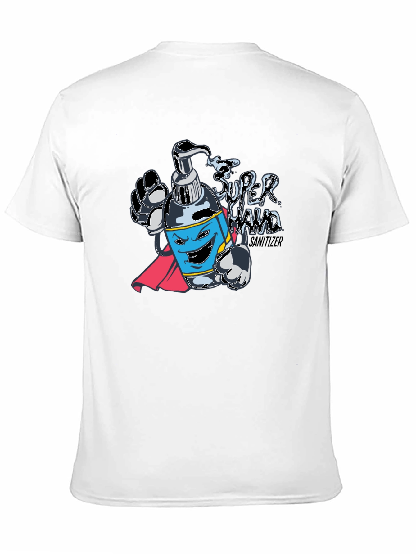 Super Hand Sanitizer T-Shirt - Black Novelty Tee