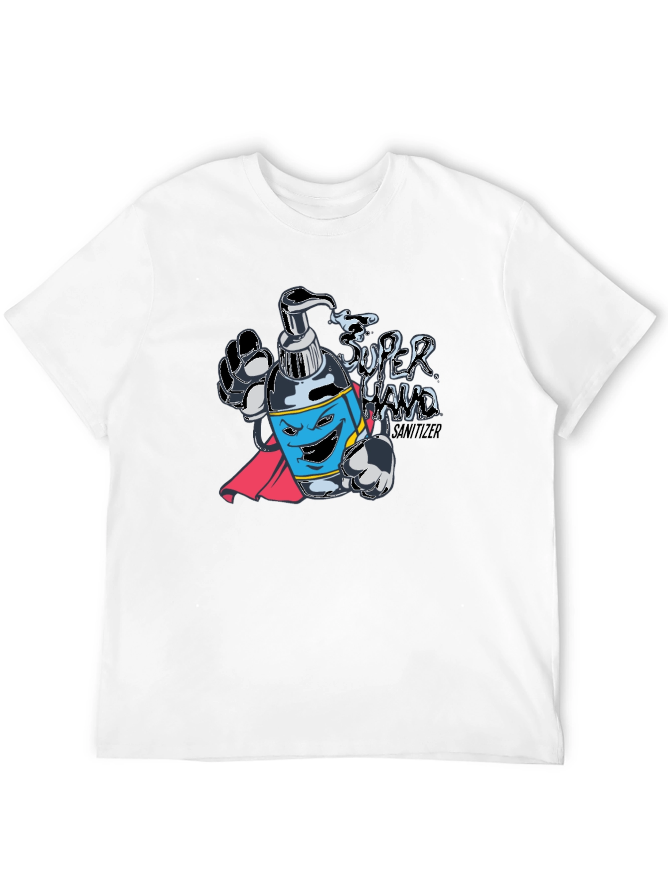 Super Hand Sanitizer T-Shirt - Black Novelty Tee