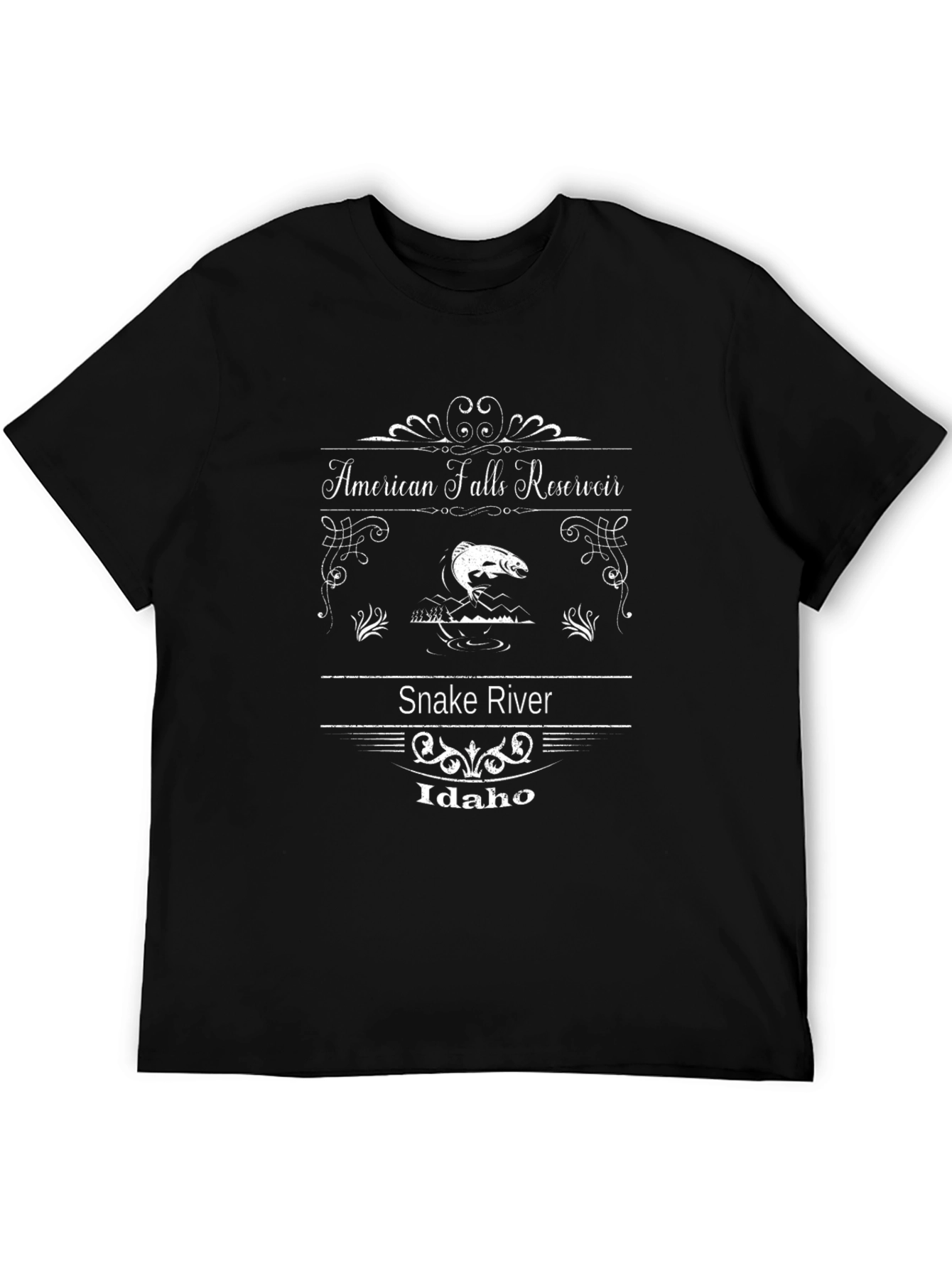 American Falls Reservoir Black T-Shirt
