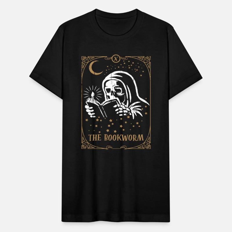 Skeleton Bookworm Tarot Card Occult Club Gothic