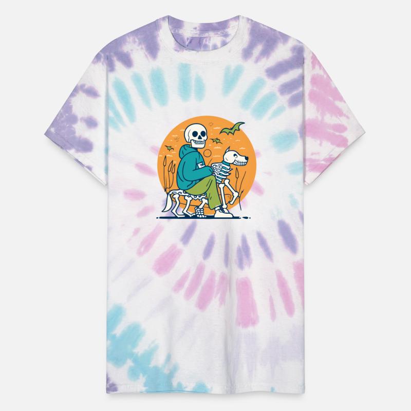 Skeleton man and dog for halloween gift