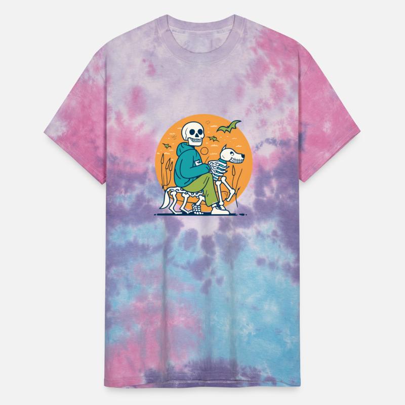 Skeleton man and dog for halloween gift