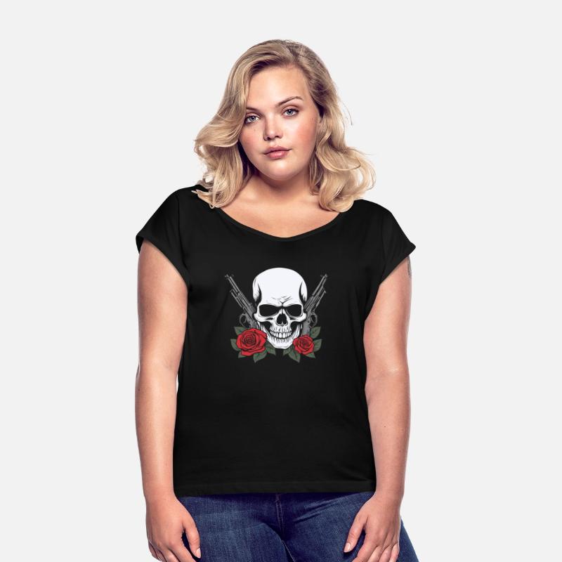 Skeleton Roses Rock Music Skull